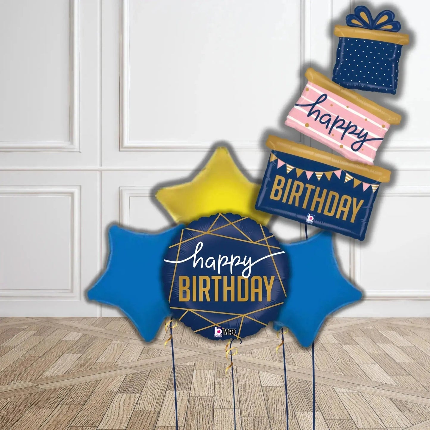 Gift Box Birthday Balloon Bouquet | The Party Hut Cheltenham