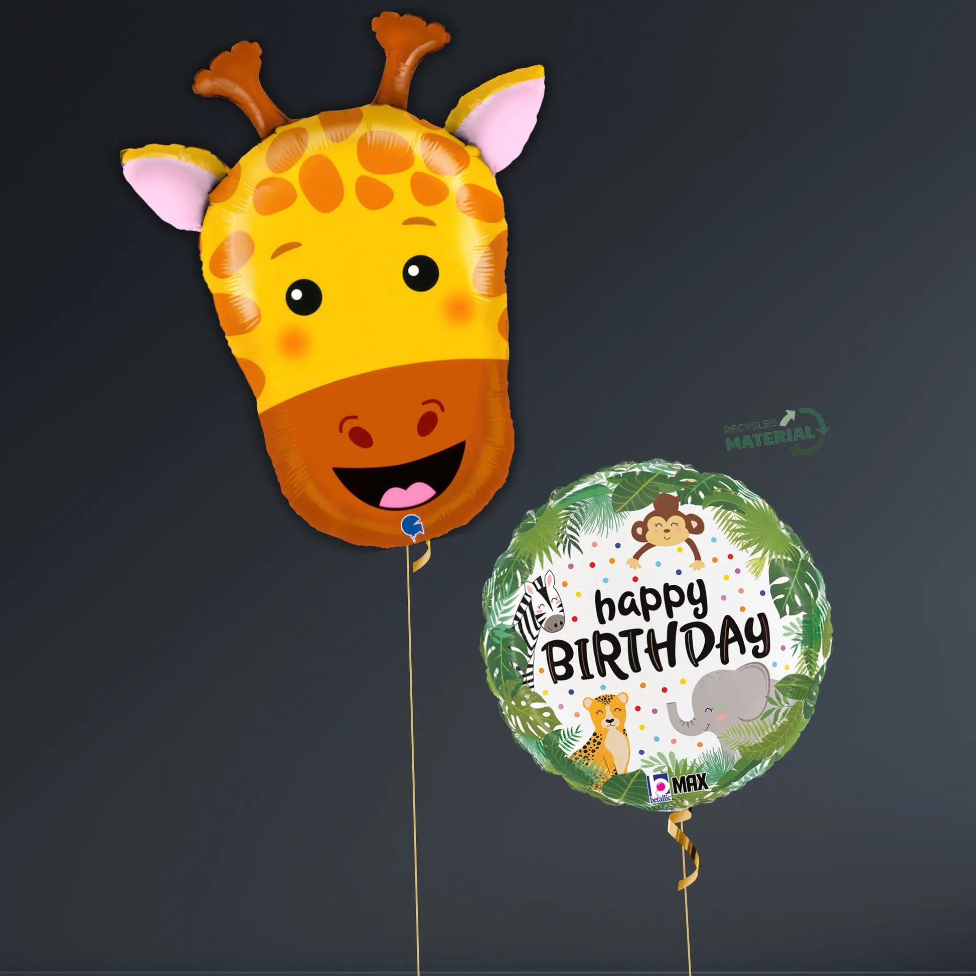 Giraffe Jungle Birthday Balloon Package with Safari Theme