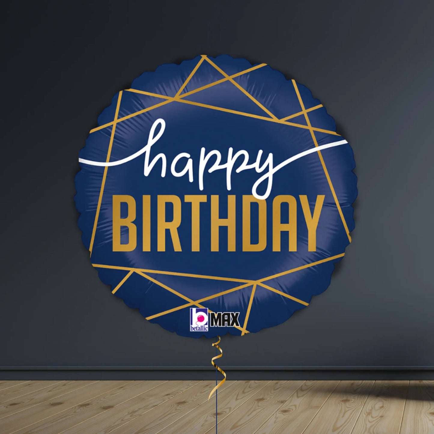 Gold & Navy Birthday Balloon Package | Helium Balloons | The Party Hut Cheltenham