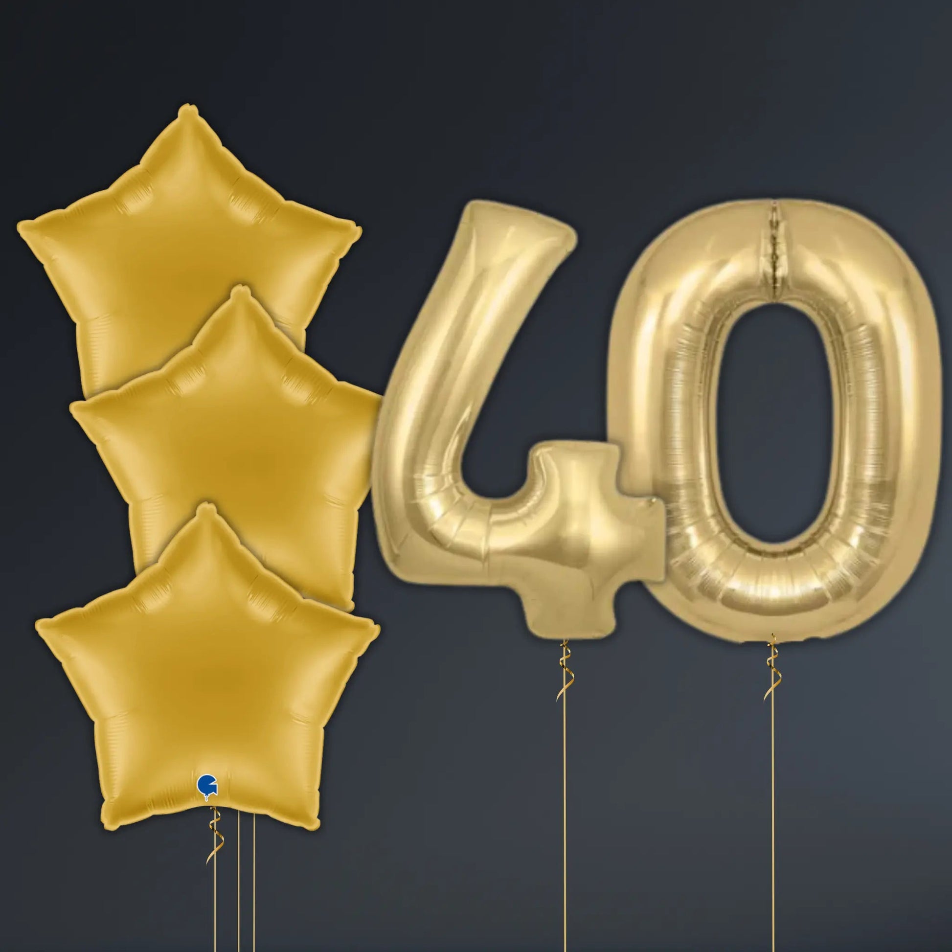 Gold Star Foil Balloon Package – Helium-Filled
