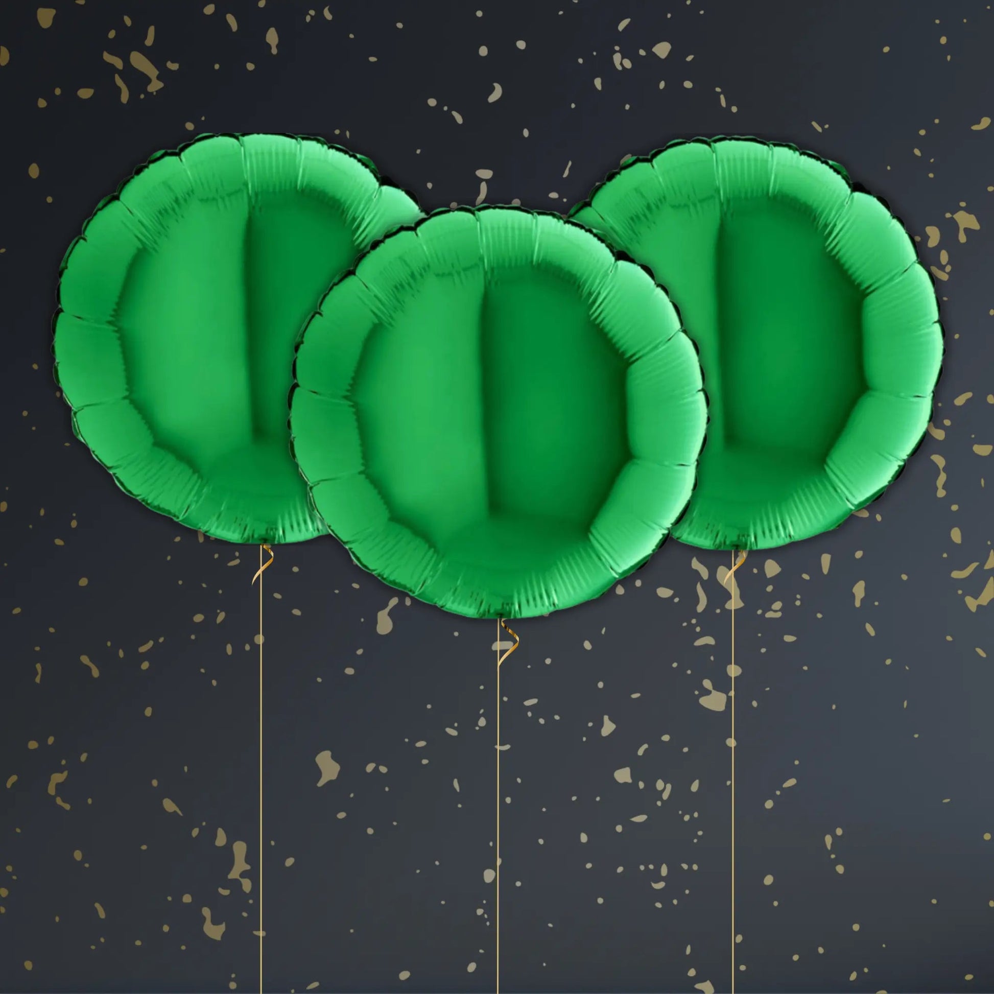 Green Round Balloon Package - Helium Filled
