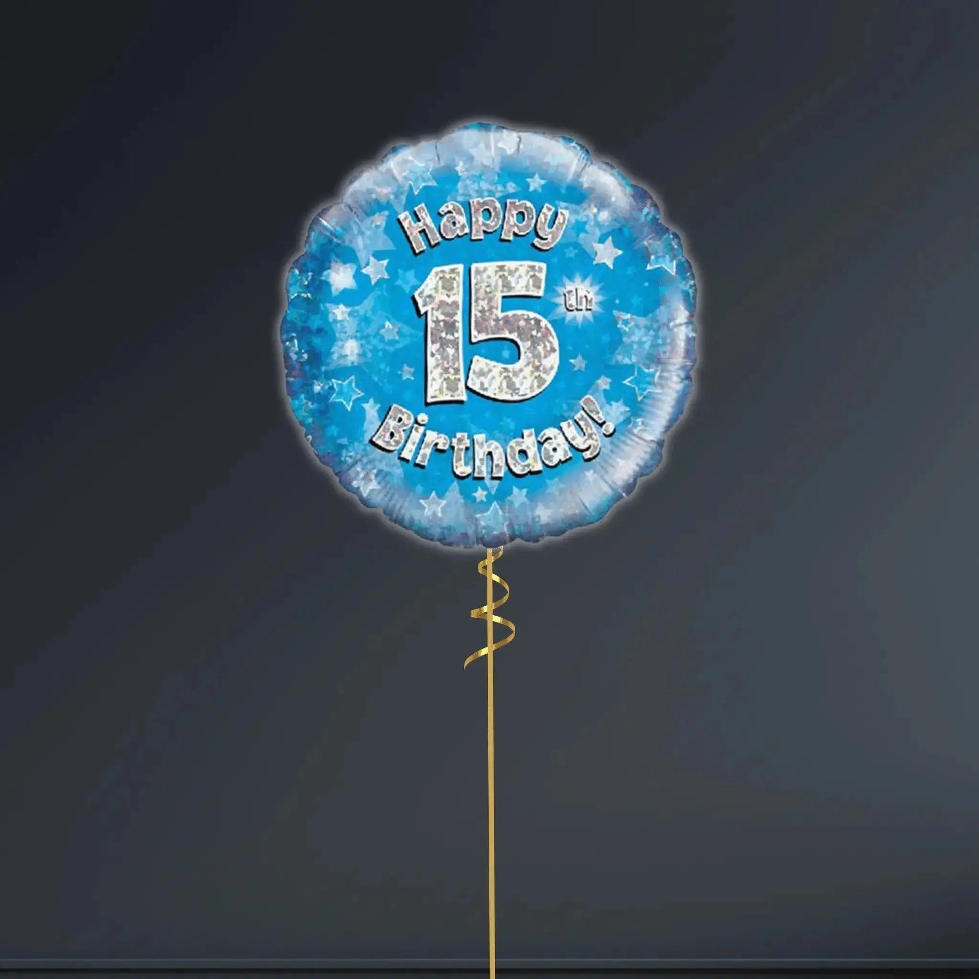 Happy 15th Birthday Blue Foil Balloon – 18"