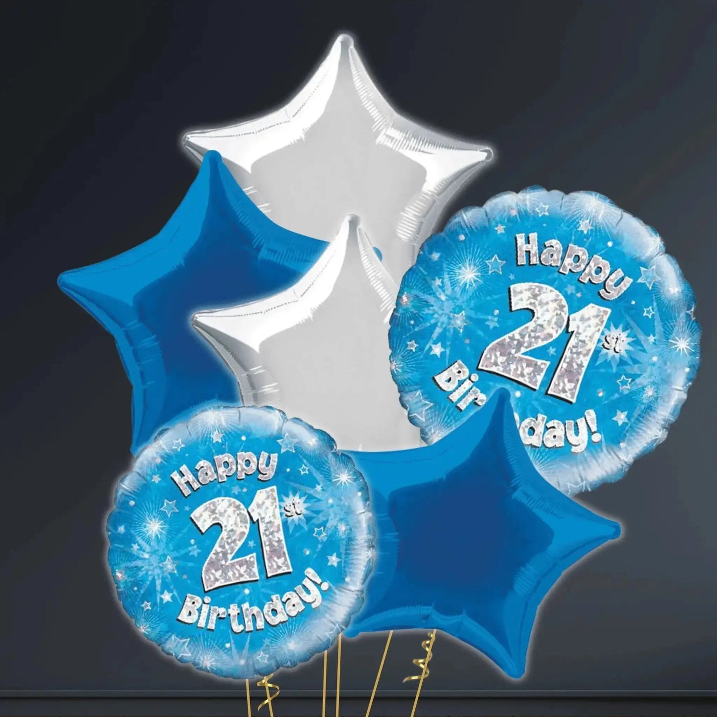 Happy 21st Birthday Blue Foil Balloon – 18" | The Party Hut Cheltenham