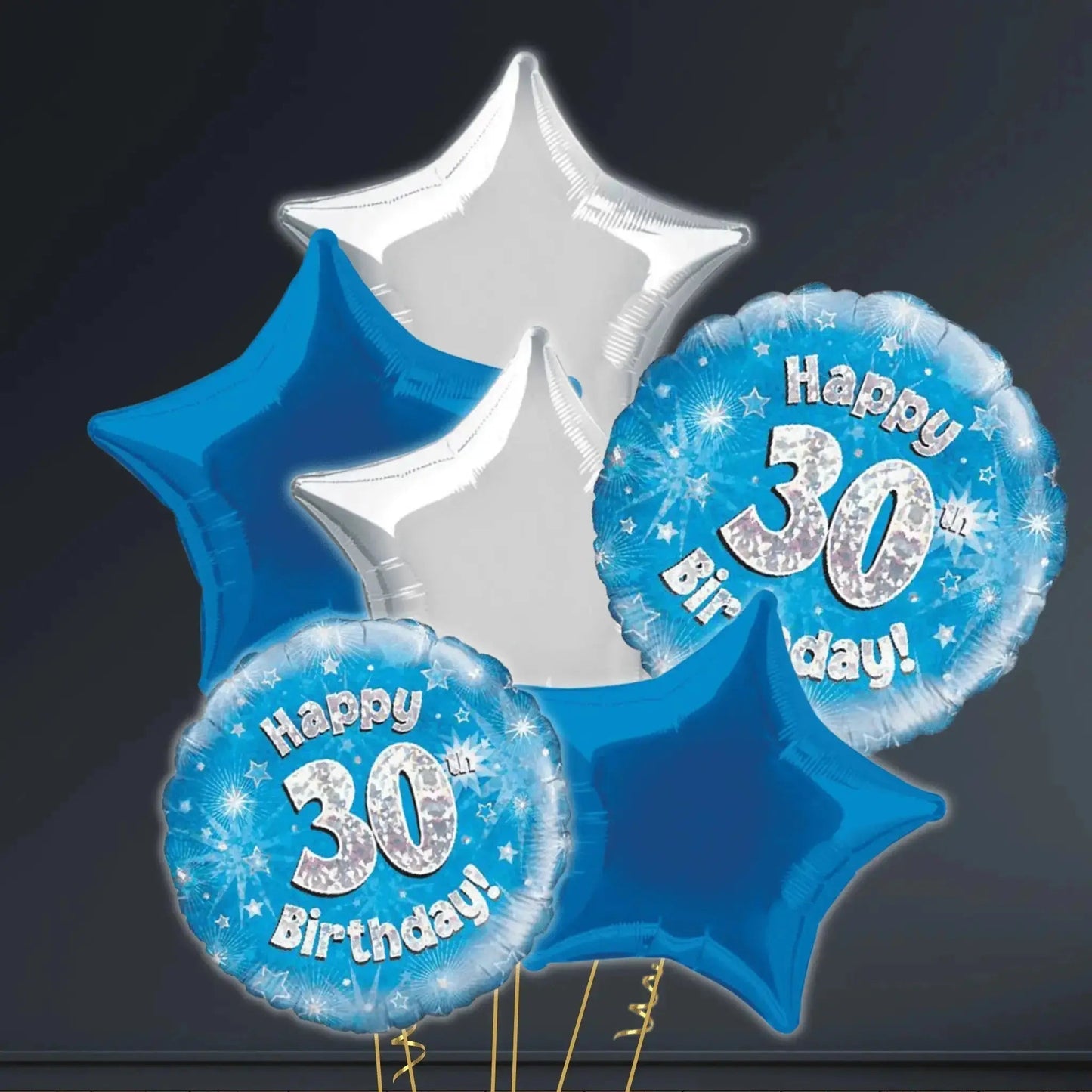 Happy 30th Birthday Blue Foil Balloon - 18" | The Party Hut Cheltenham