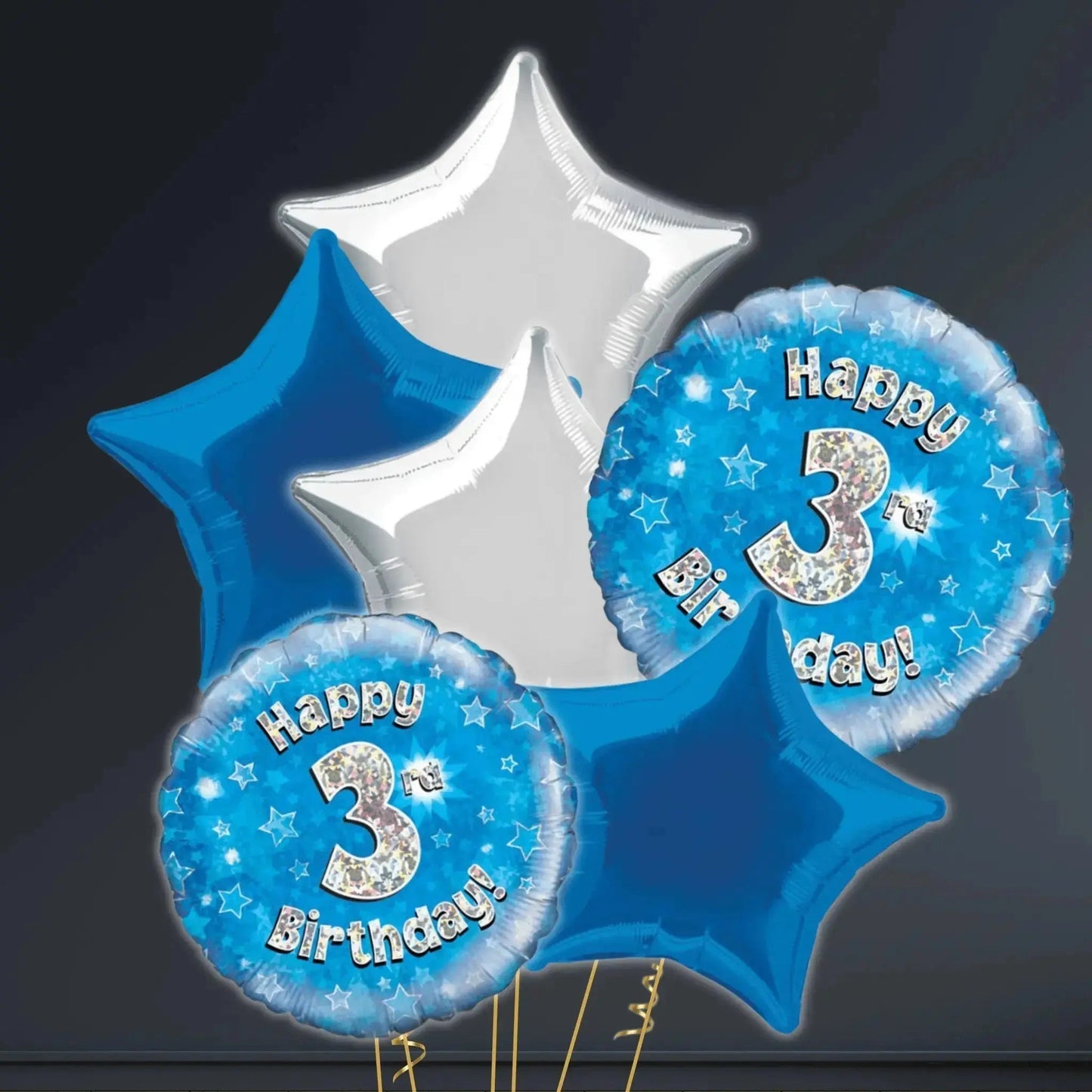 Happy 3rd Birthday Blue Foil Balloon – 18" | The Party Hut Cheltenham