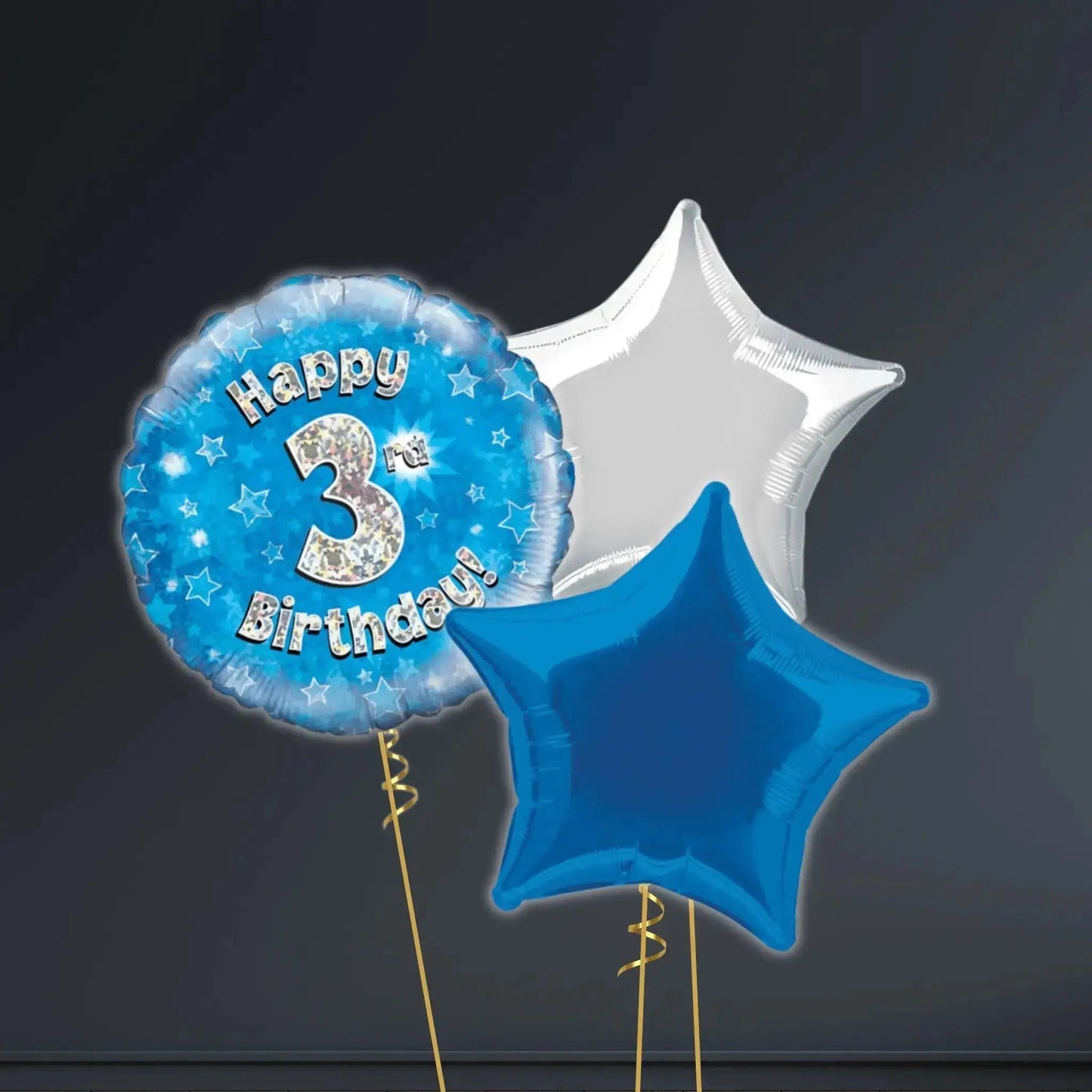 Happy 3rd Birthday Blue Foil Balloon – 18" | The Party Hut Cheltenham