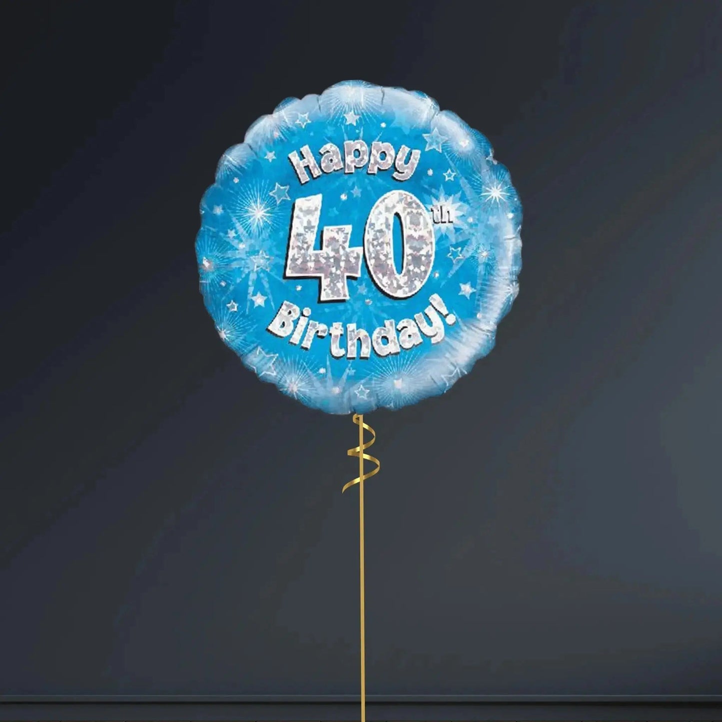 Happy 40th Birthday Blue Foil Balloon - 18" | The Party Hut Cheltenham
