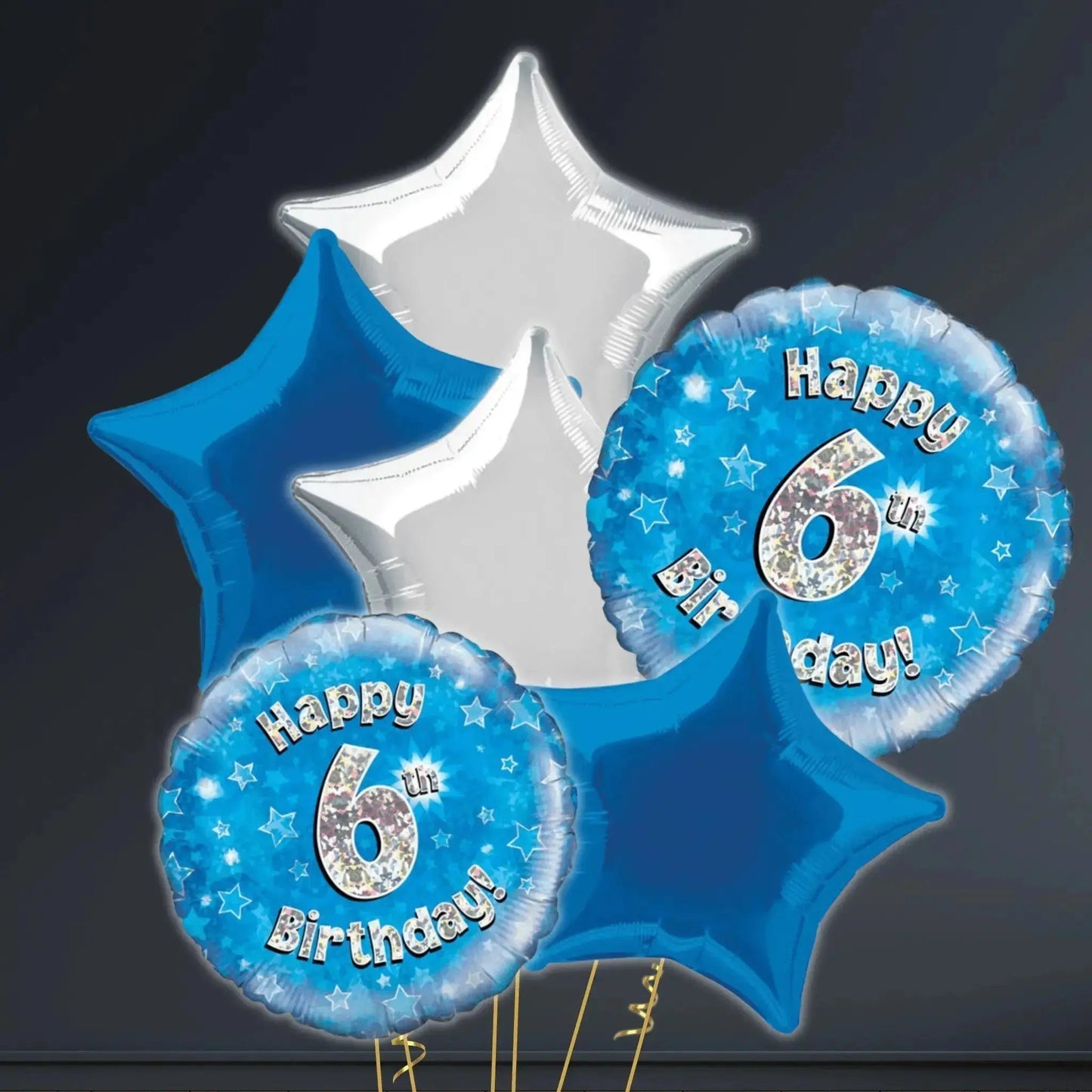 Happy 6th Birthday Blue Foil Balloon - 18" | The Party Hut Cheltenham