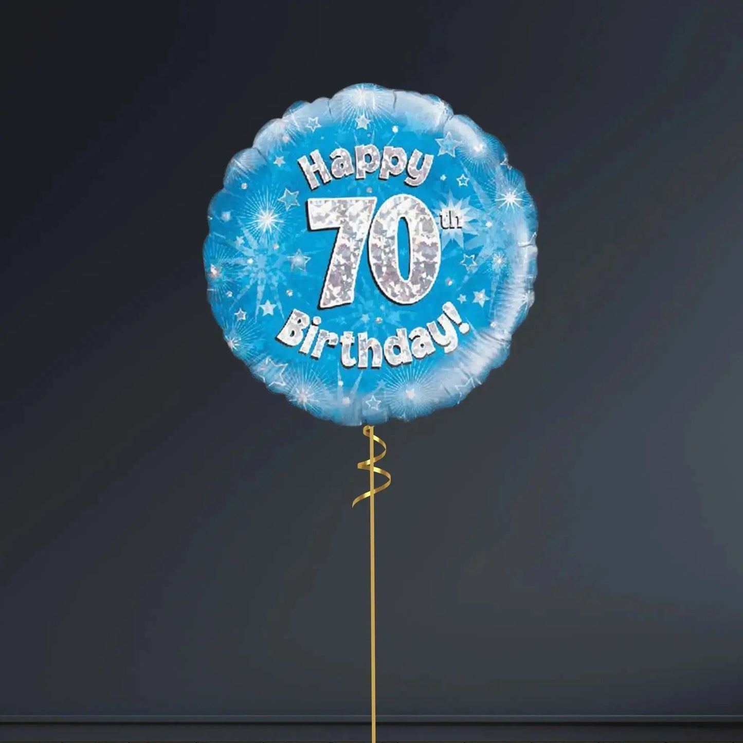 Happy 70th Birthday Blue Foil Balloon - 18" | The Party Hut Cheltenham