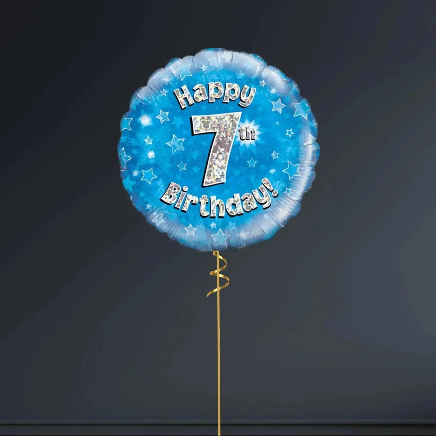 Happy 7th Birthday Blue Foil Balloon - 18" | The Party Hut Cheltenham