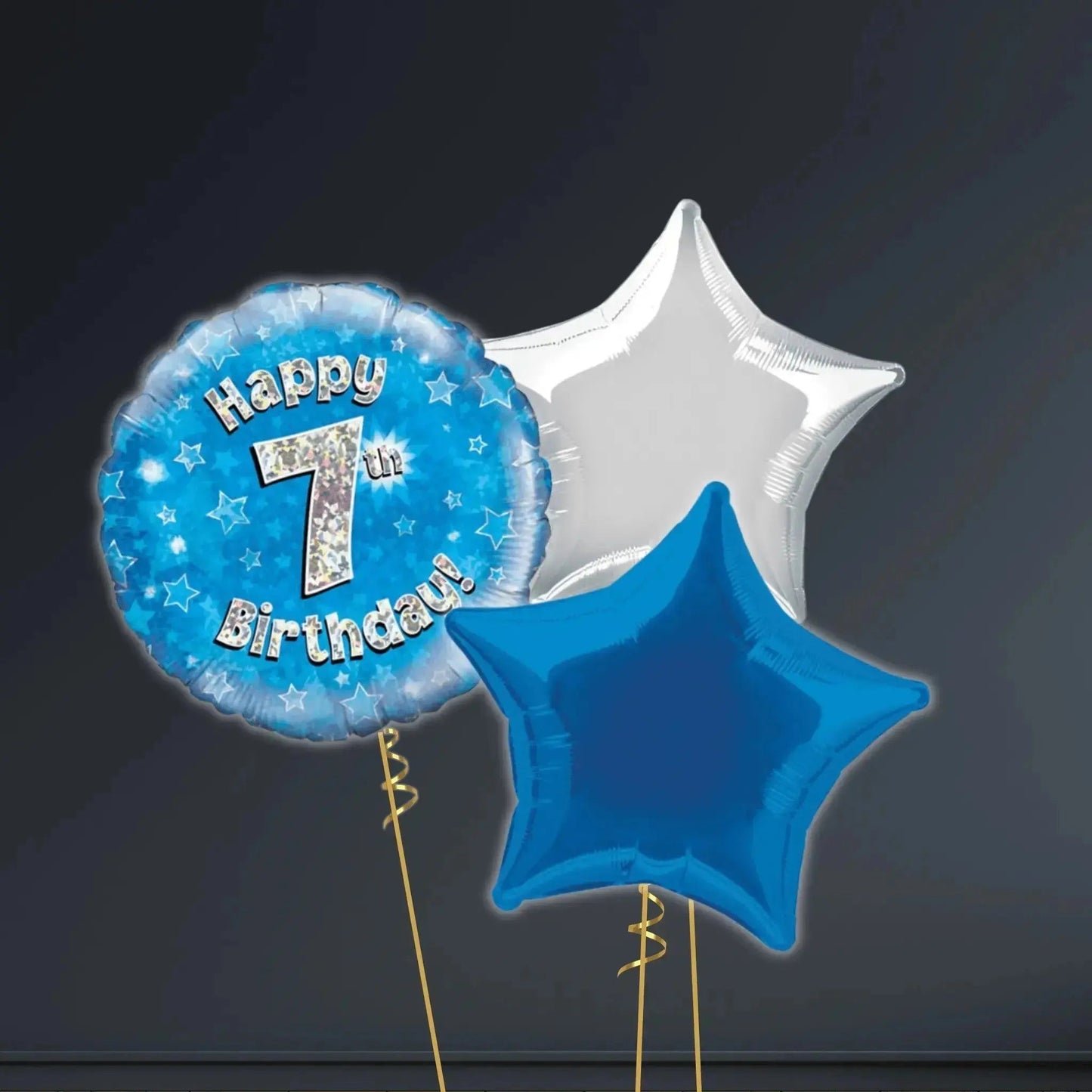 Happy 7th Birthday Blue Foil Balloon - 18" | The Party Hut Cheltenham
