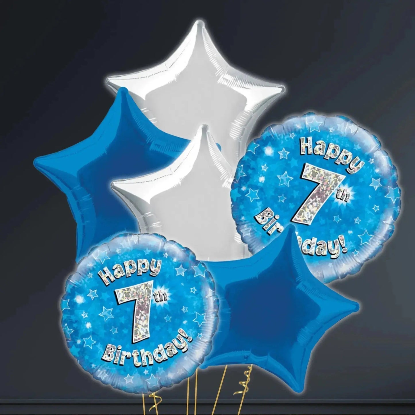 Happy 7th Birthday Blue Foil Balloon - 18" | The Party Hut Cheltenham