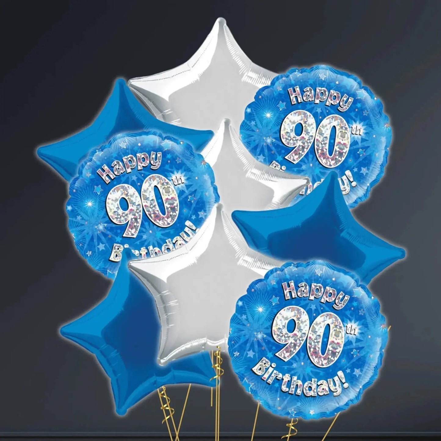Happy 90th Birthday Blue Foil Balloon – 18” | The Party Hut Cheltenham