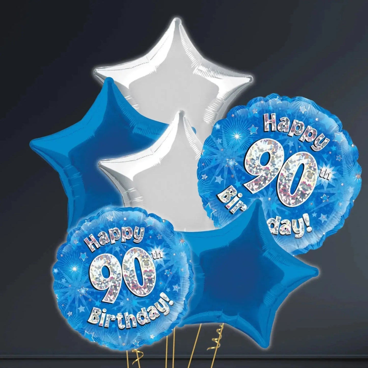Happy 90th Birthday Blue Foil Balloon – 18” | The Party Hut Cheltenham