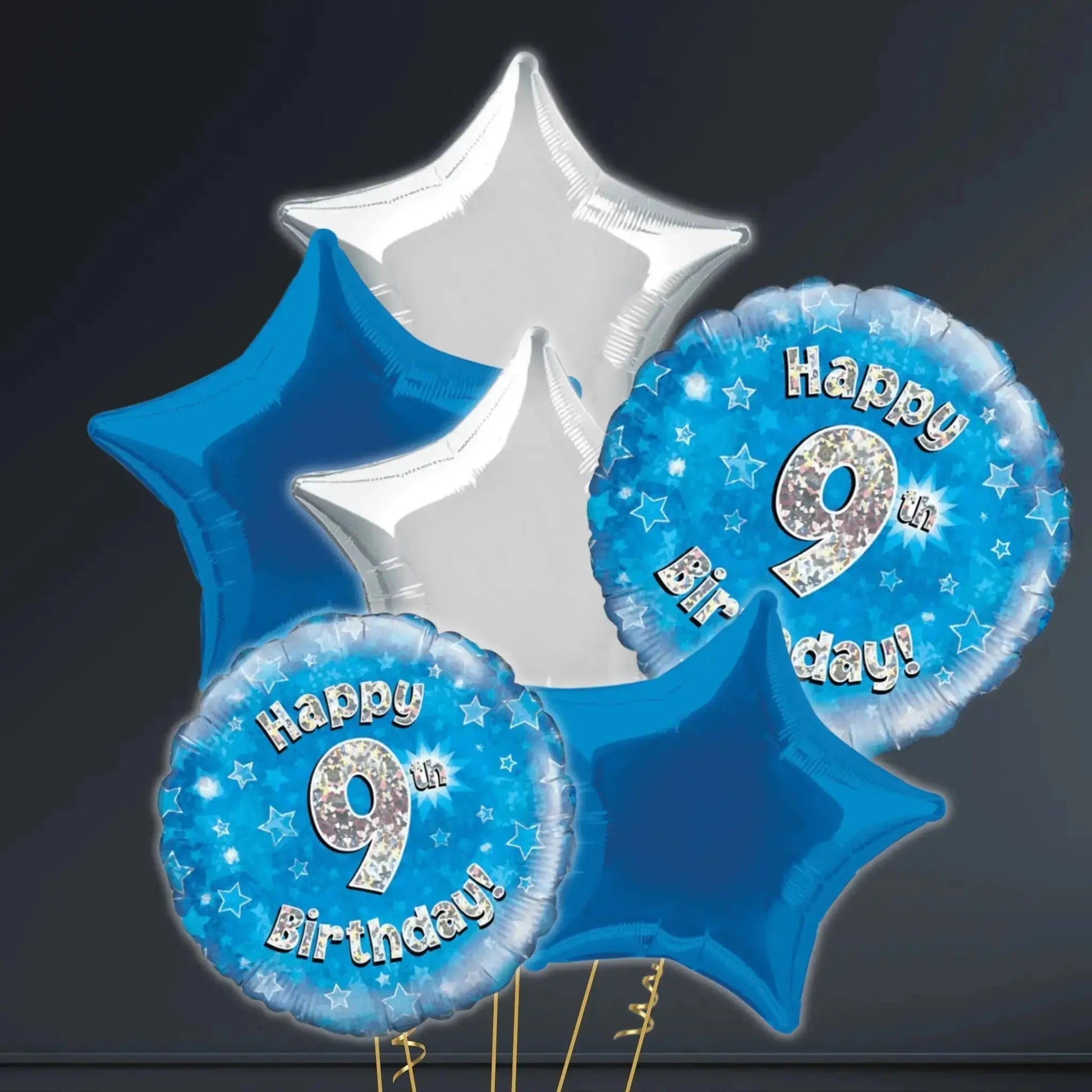 Happy 9th Birthday Blue Foil Balloon – 18”