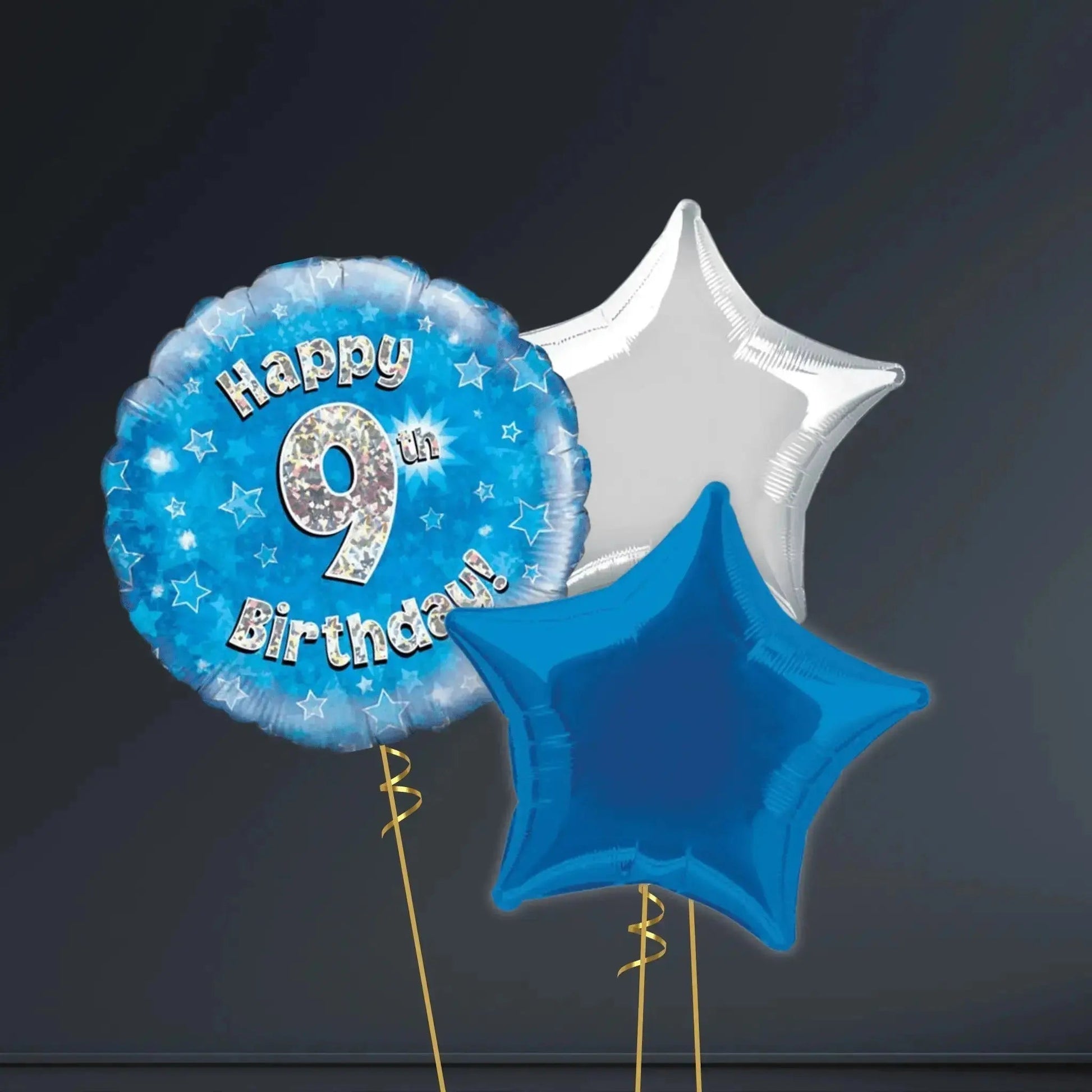 Happy 9th Birthday Blue Foil Balloon – 18”