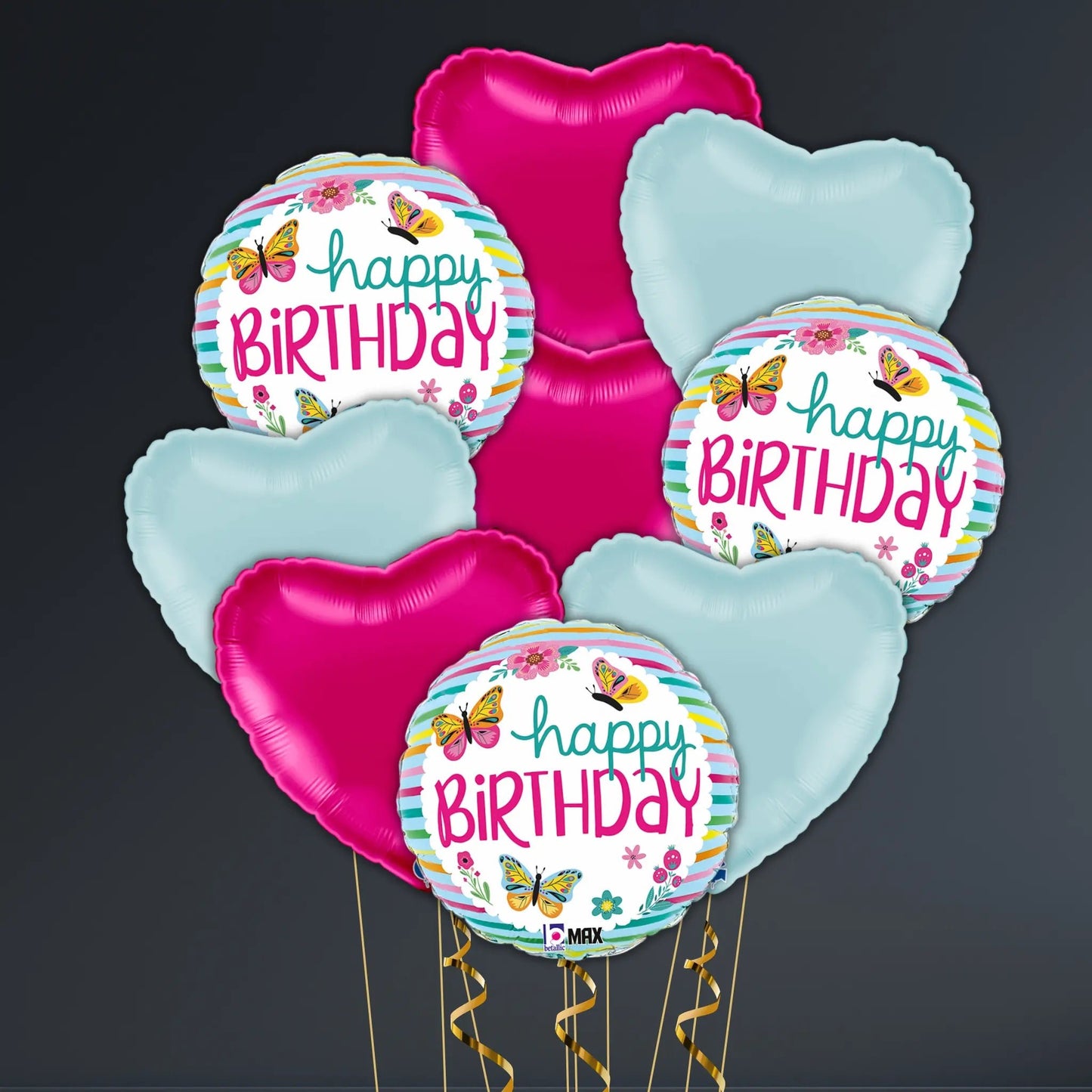 Happy Birthday Butterfly Balloon Package – Helium Filled | The Party Hut Cheltenham