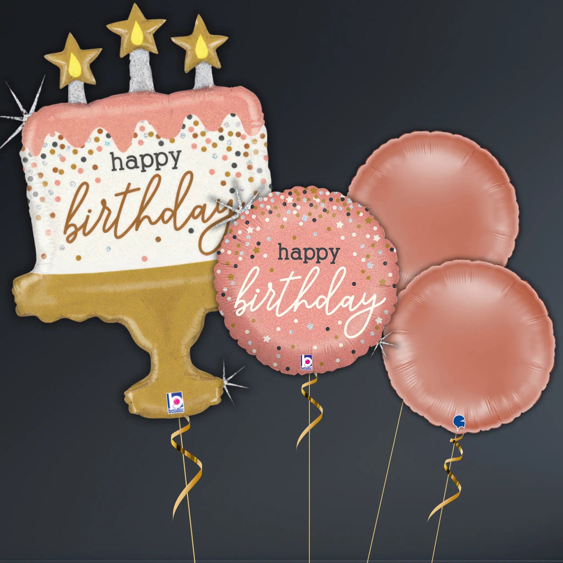 Happy Birthday Confetti Cake Balloon – 33" Helium Filled
