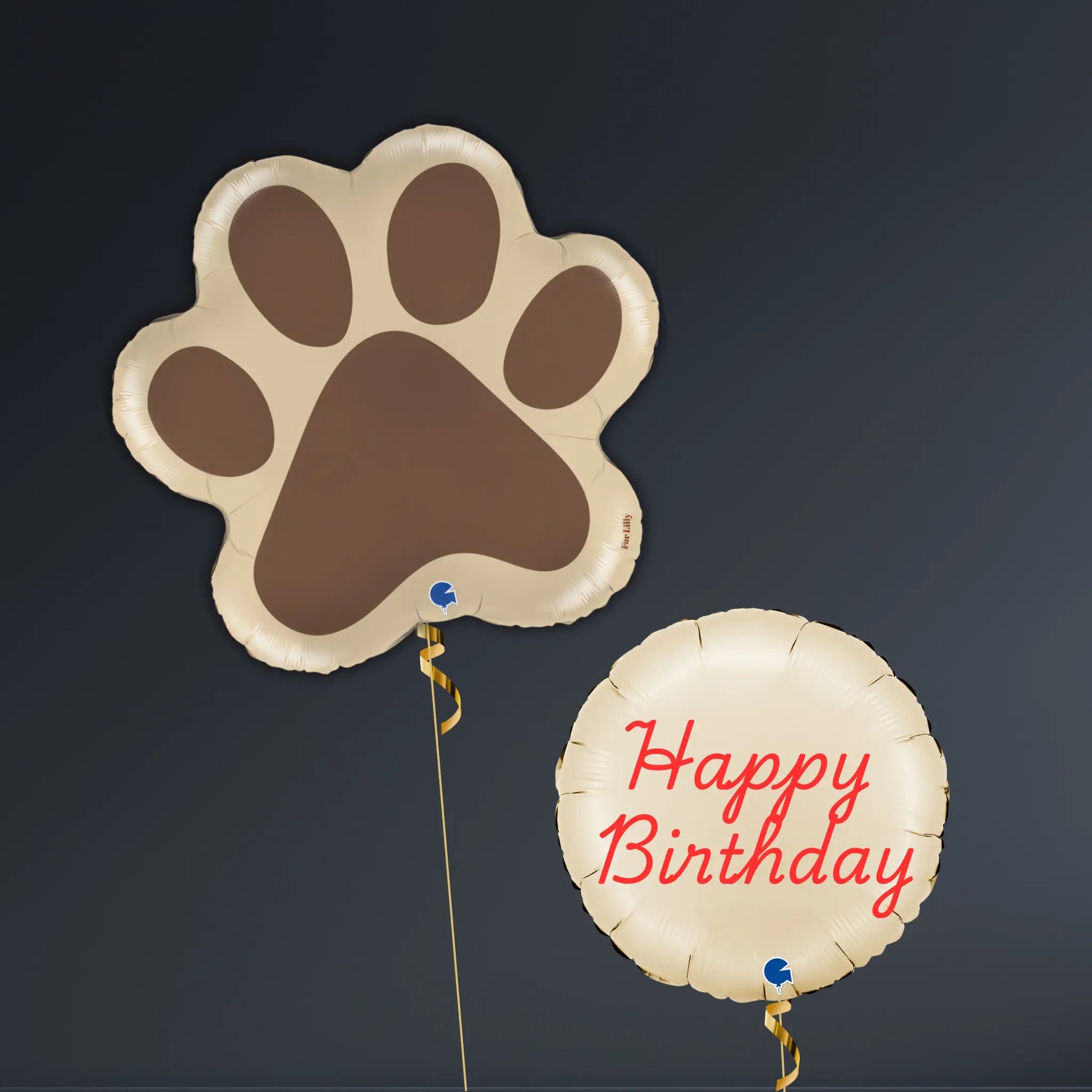 Happy Birthday Dog Paw Balloon Package – Cute Puppy Design