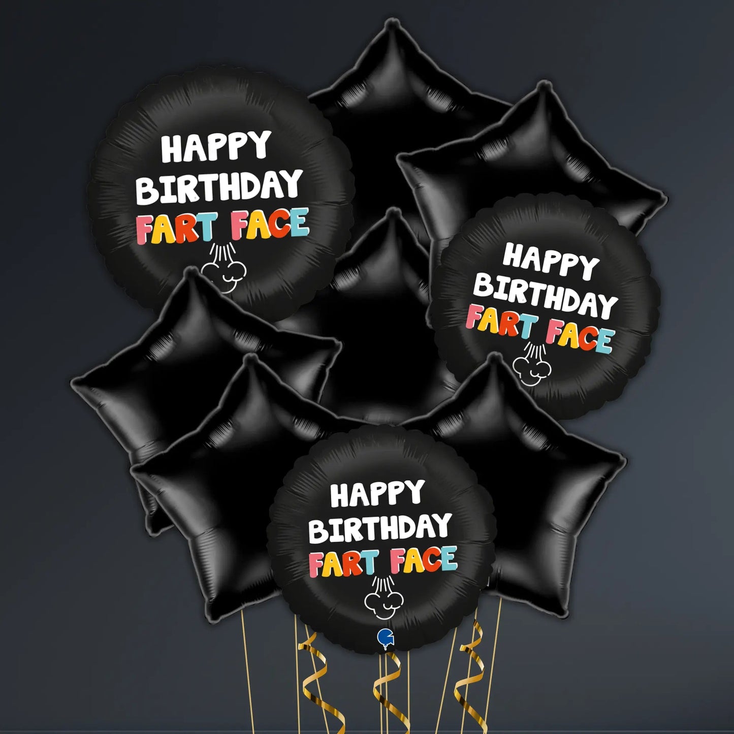 Happy Birthday Fart Face Balloon Package – Helium Filled | The Party Hut Cheltenham