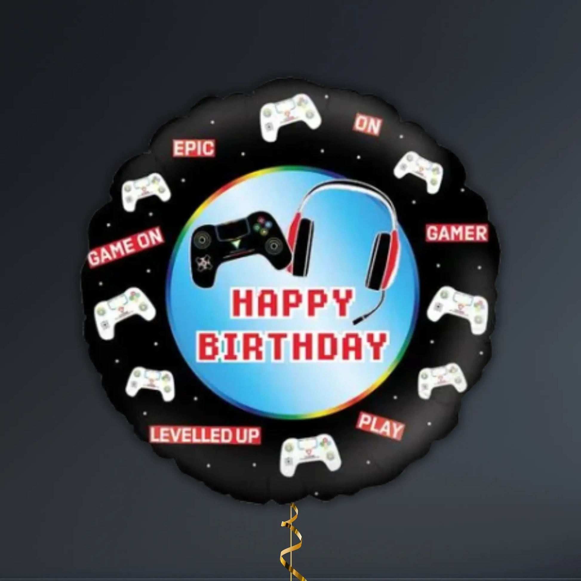Happy Birthday Gamer Controller Balloon Package – Helium Filled