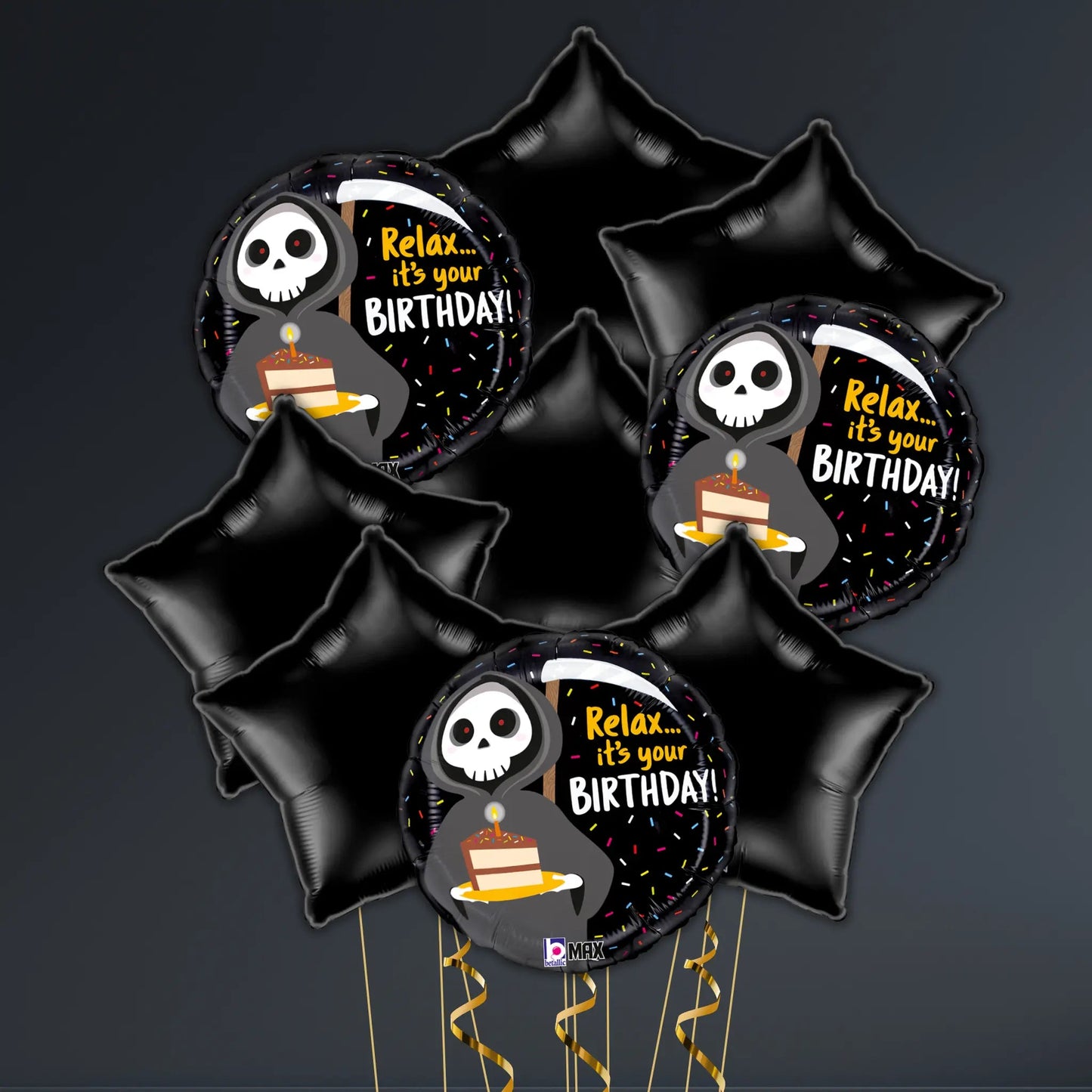 Happy Birthday Grim Reaper Balloon Package – Helium Filled | The Party Hut Cheltenham
