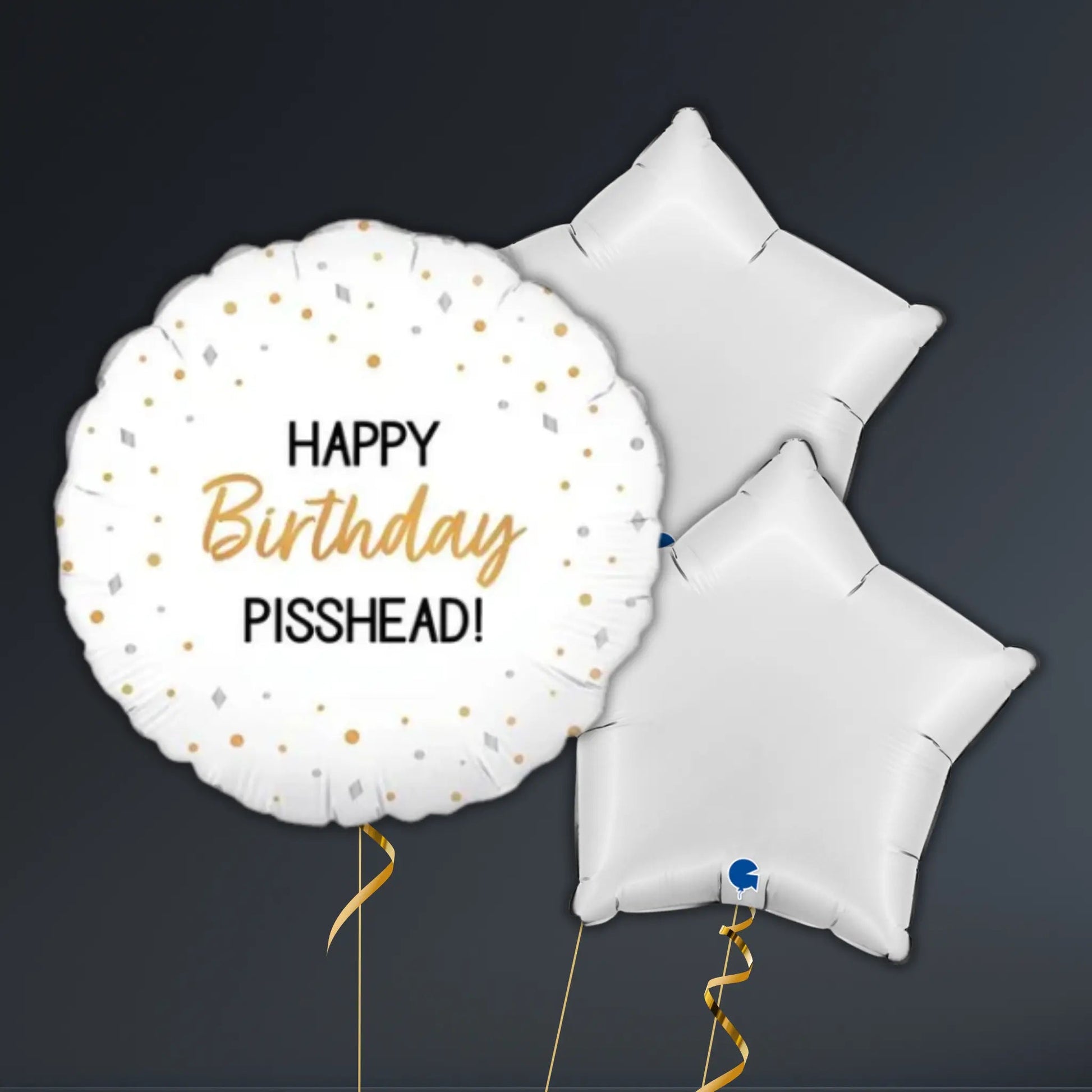 Happy Birthday “Pisshead” Balloon Package – Helium Filled