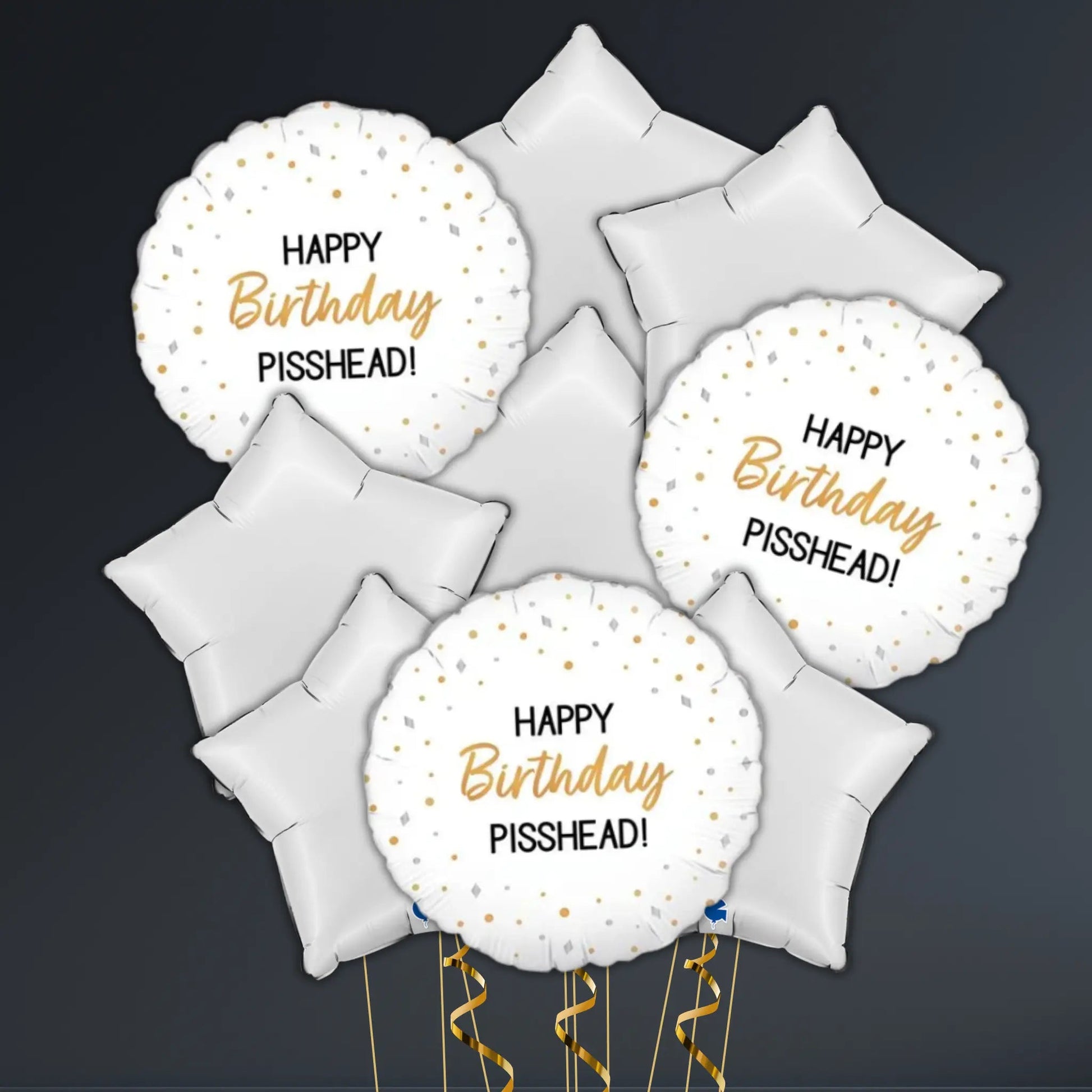 Happy Birthday “Pisshead” Balloon Package – Helium Filled