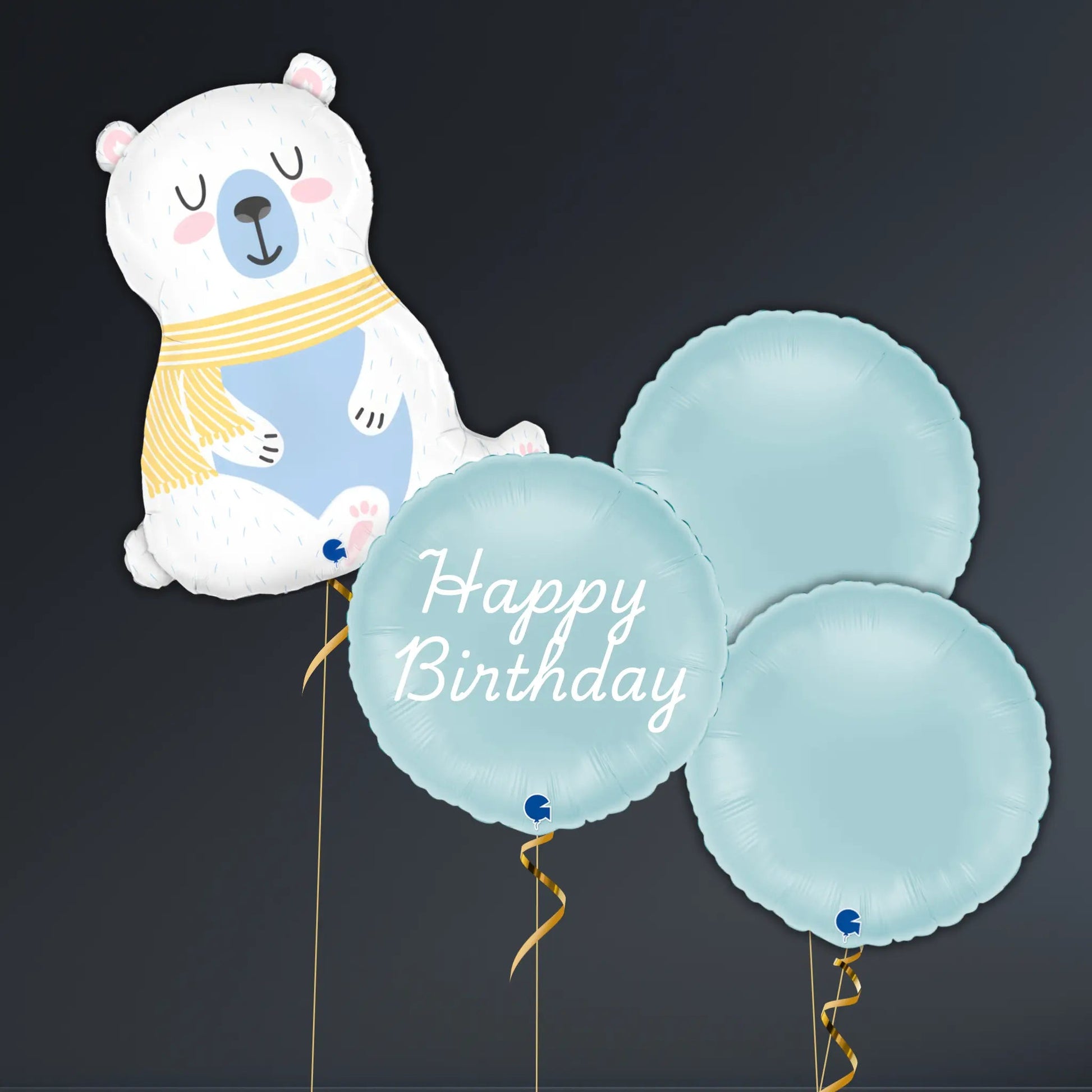 Happy Birthday Polar Bear Balloon Package – Winter Theme
