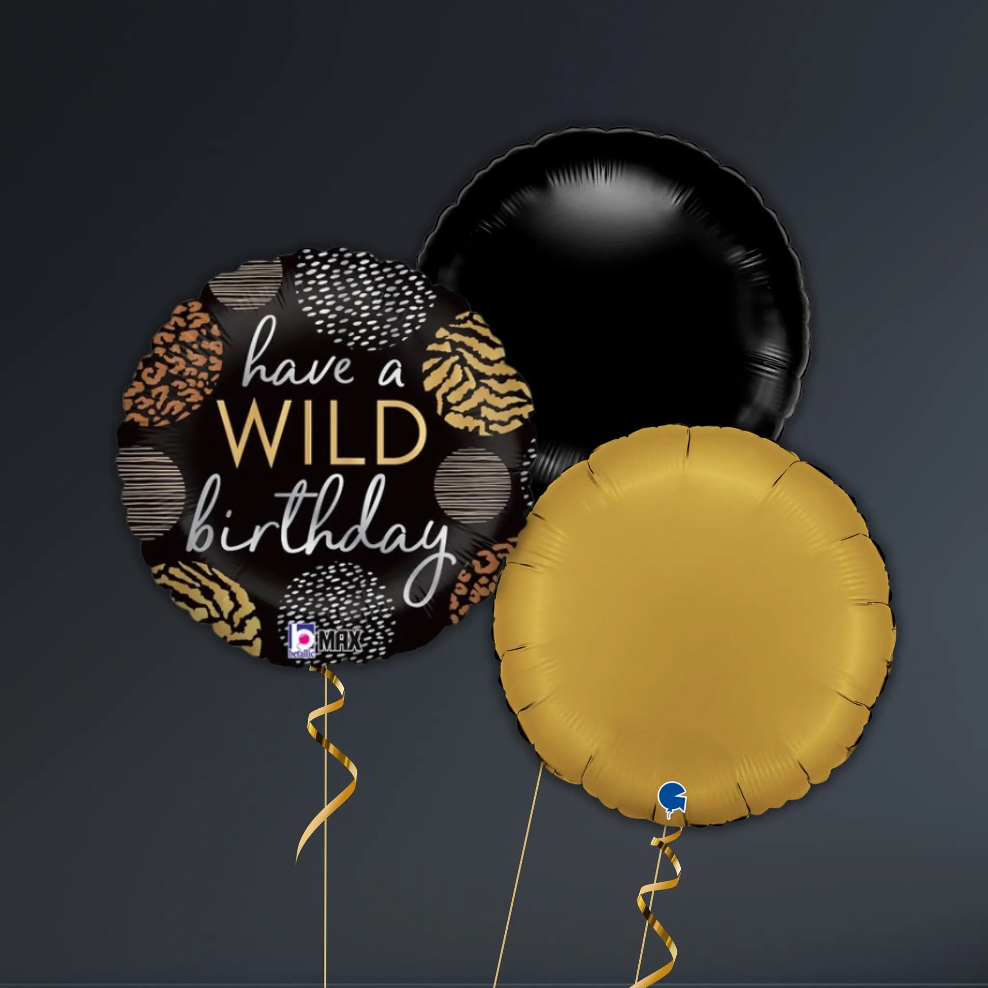 Have a Wild Birthday Balloon Package – Black & Gold Jungle Theme