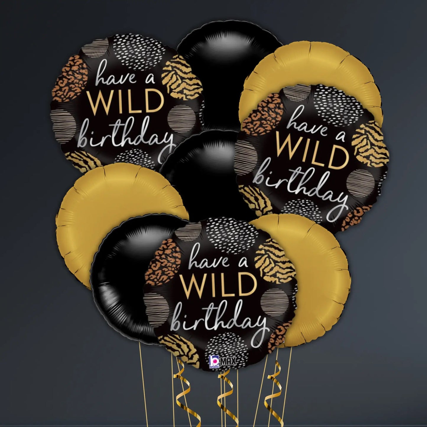Have a Wild Birthday Balloon Package – Black & Gold Jungle Theme | The Party Hut Cheltenham