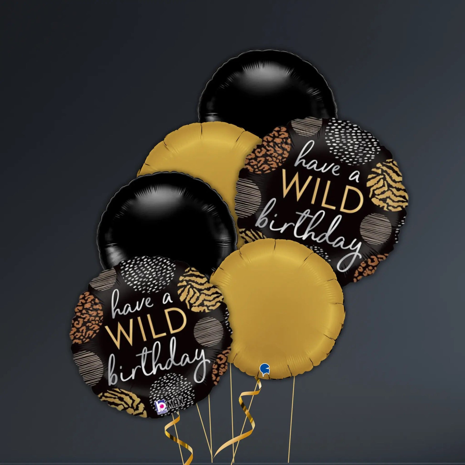 Have a Wild Birthday Balloon Package – Black & Gold Jungle Theme