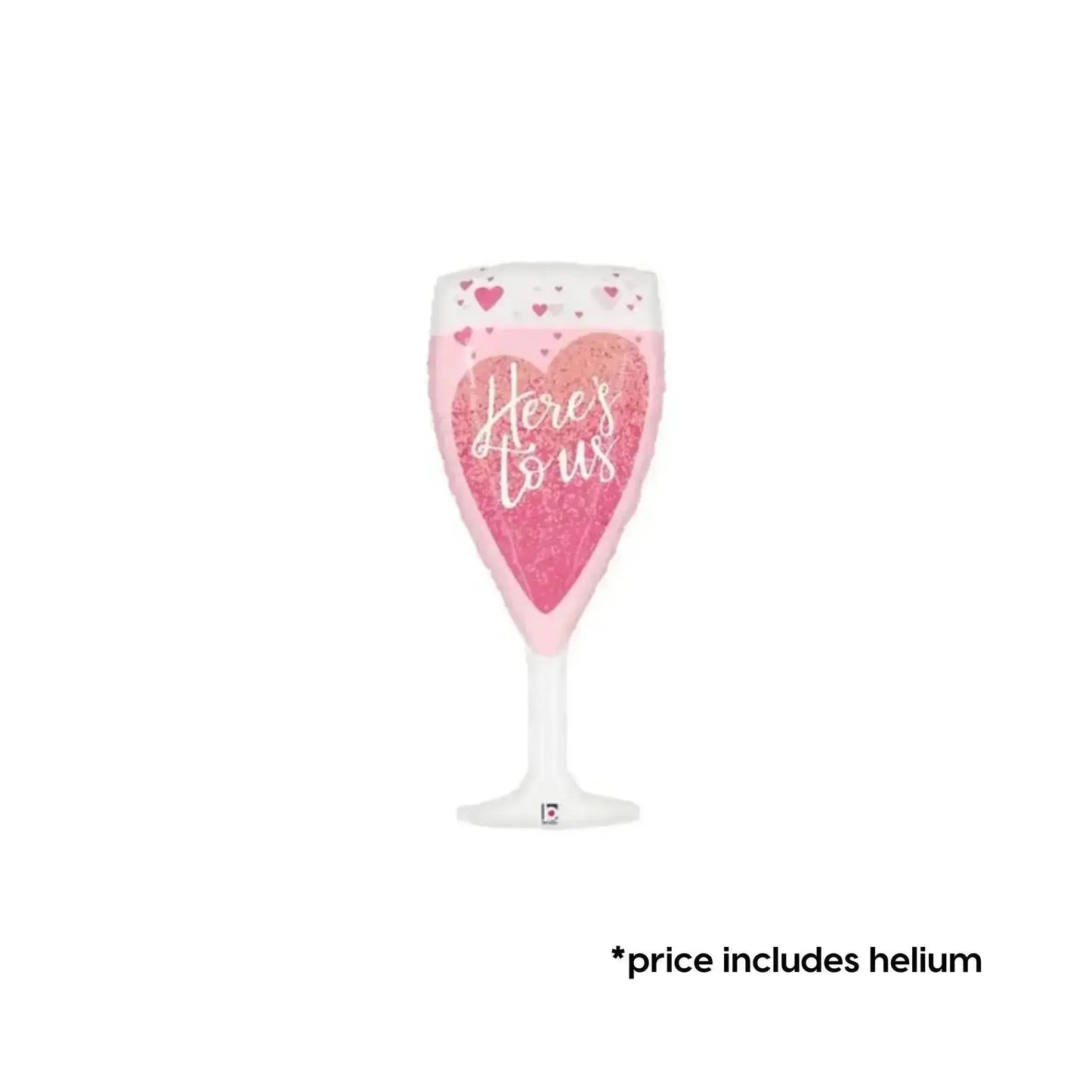 Here's To Us Champagne Glass Balloon | The Party Hut Cheltenham