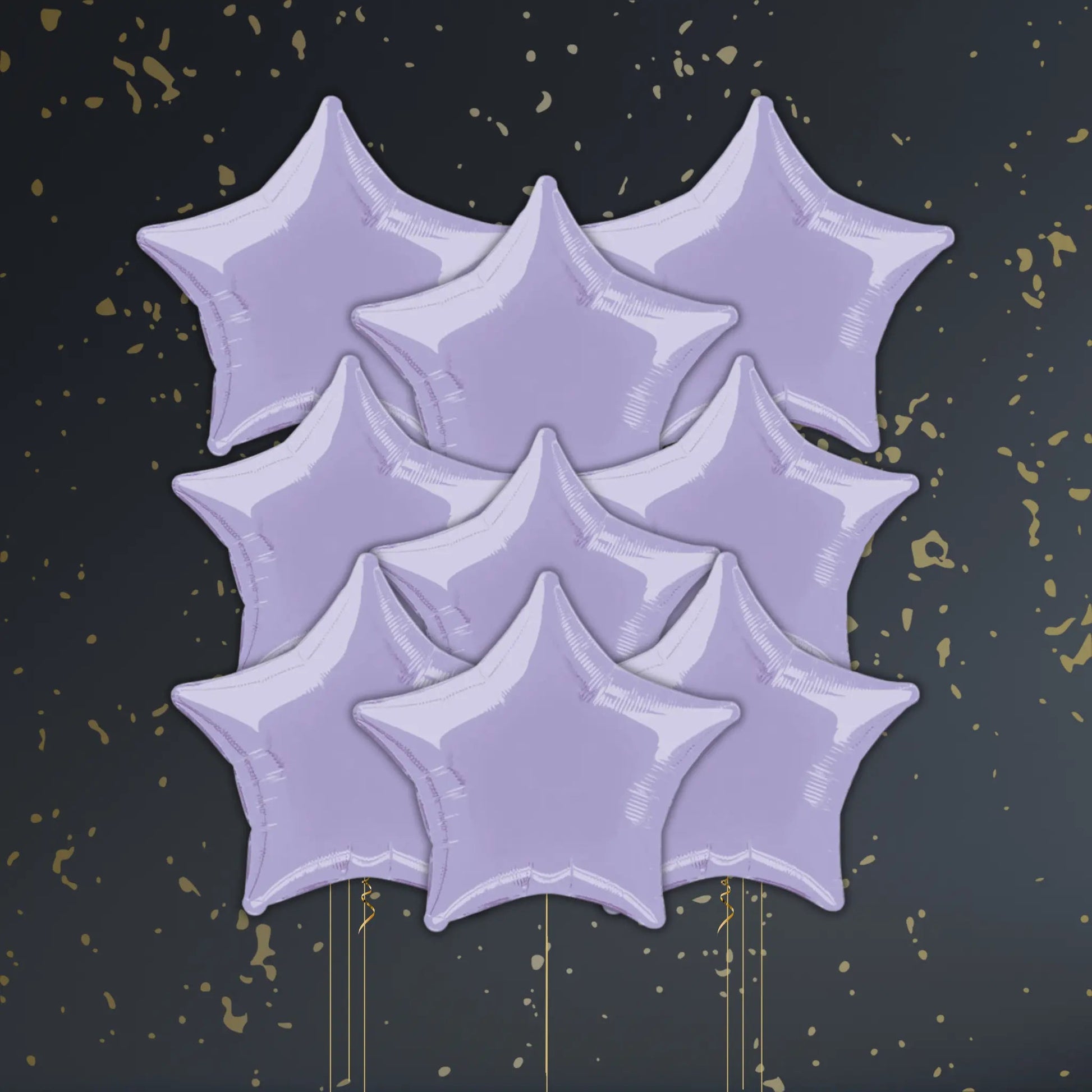 Lavender Star Balloon Package - Helium Filled