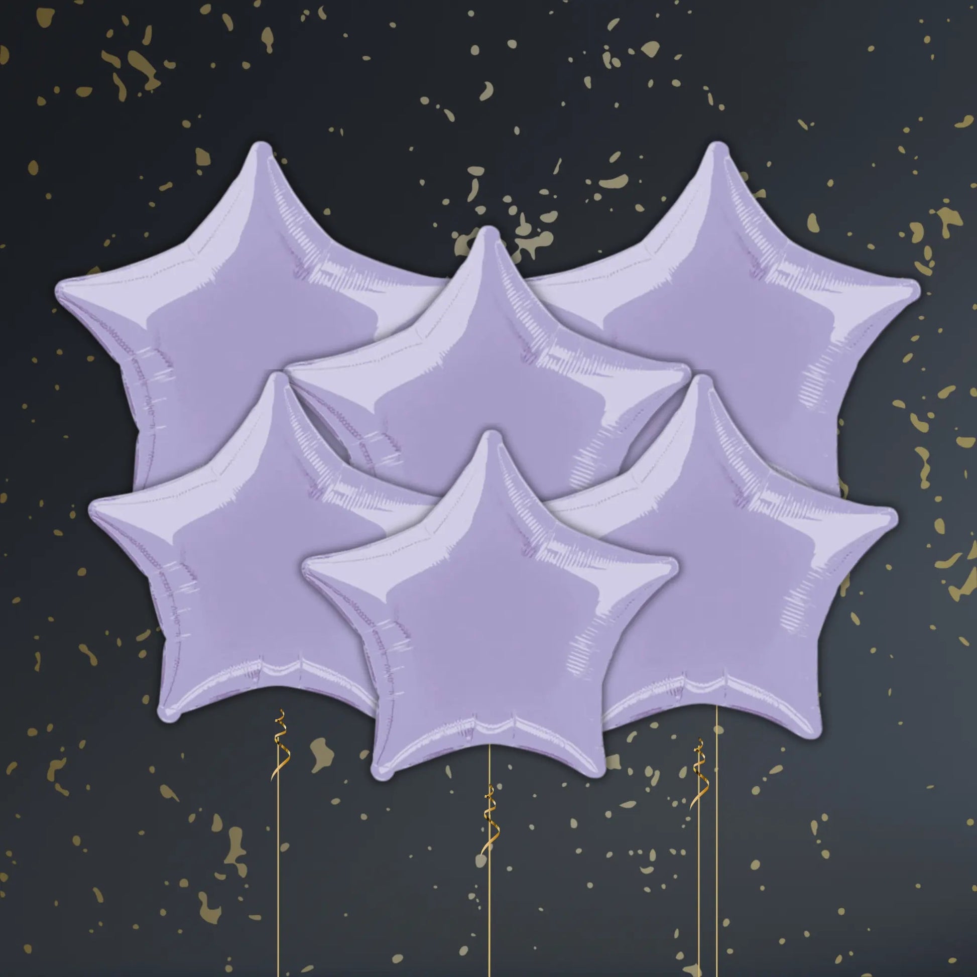 Lavender Star Balloon Package - Helium Filled