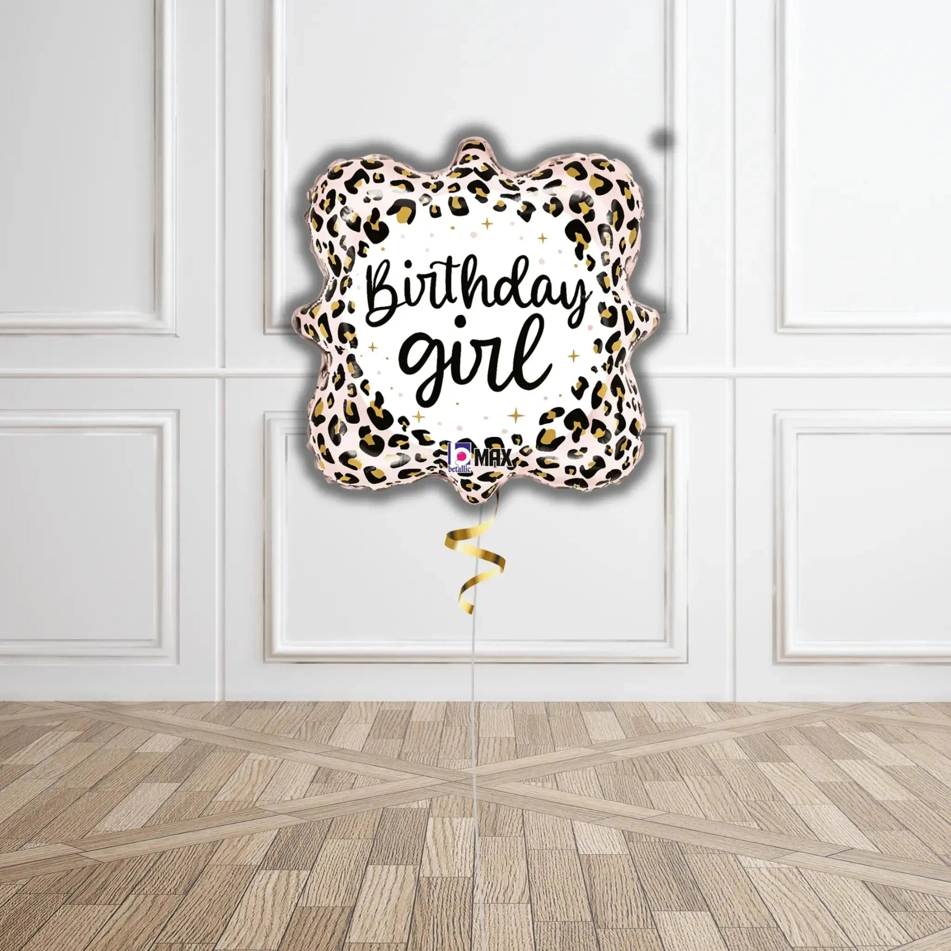 Leopard Print "Birthday Girl" Balloon Bouquet - Eco-Friendly Glam