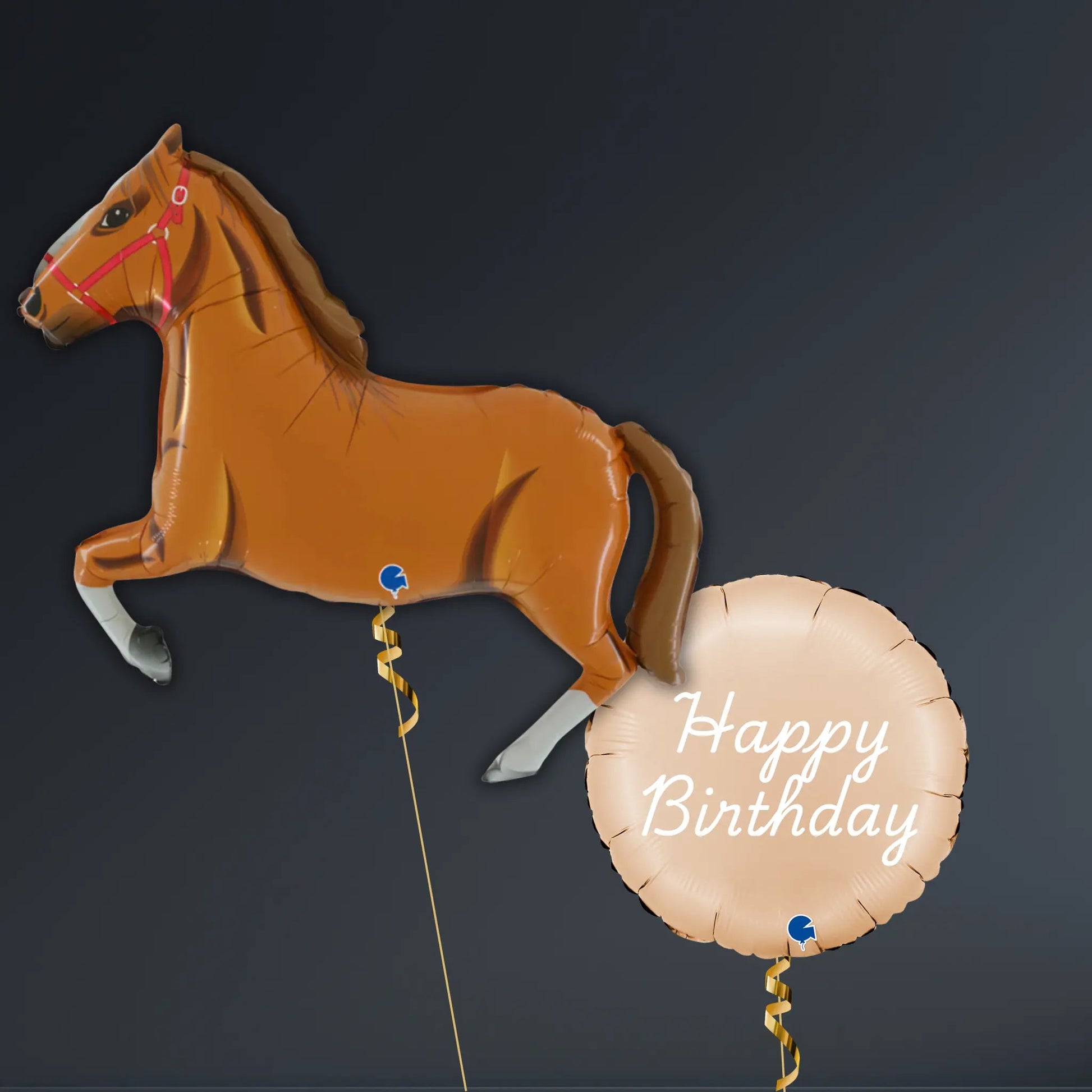 Light Brown Horse Balloon Package - Helium Filled