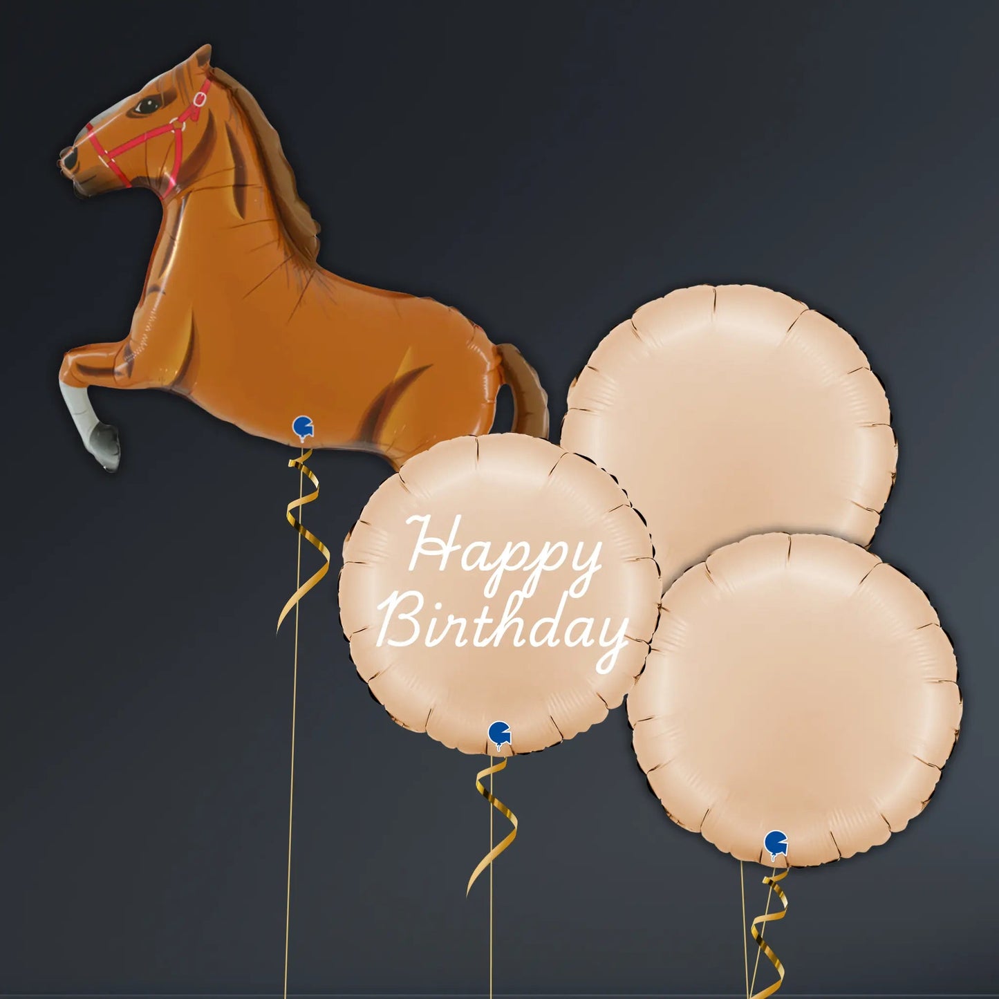 Light Brown Horse Balloon Package - Helium Filled | The Party Hut Cheltenham