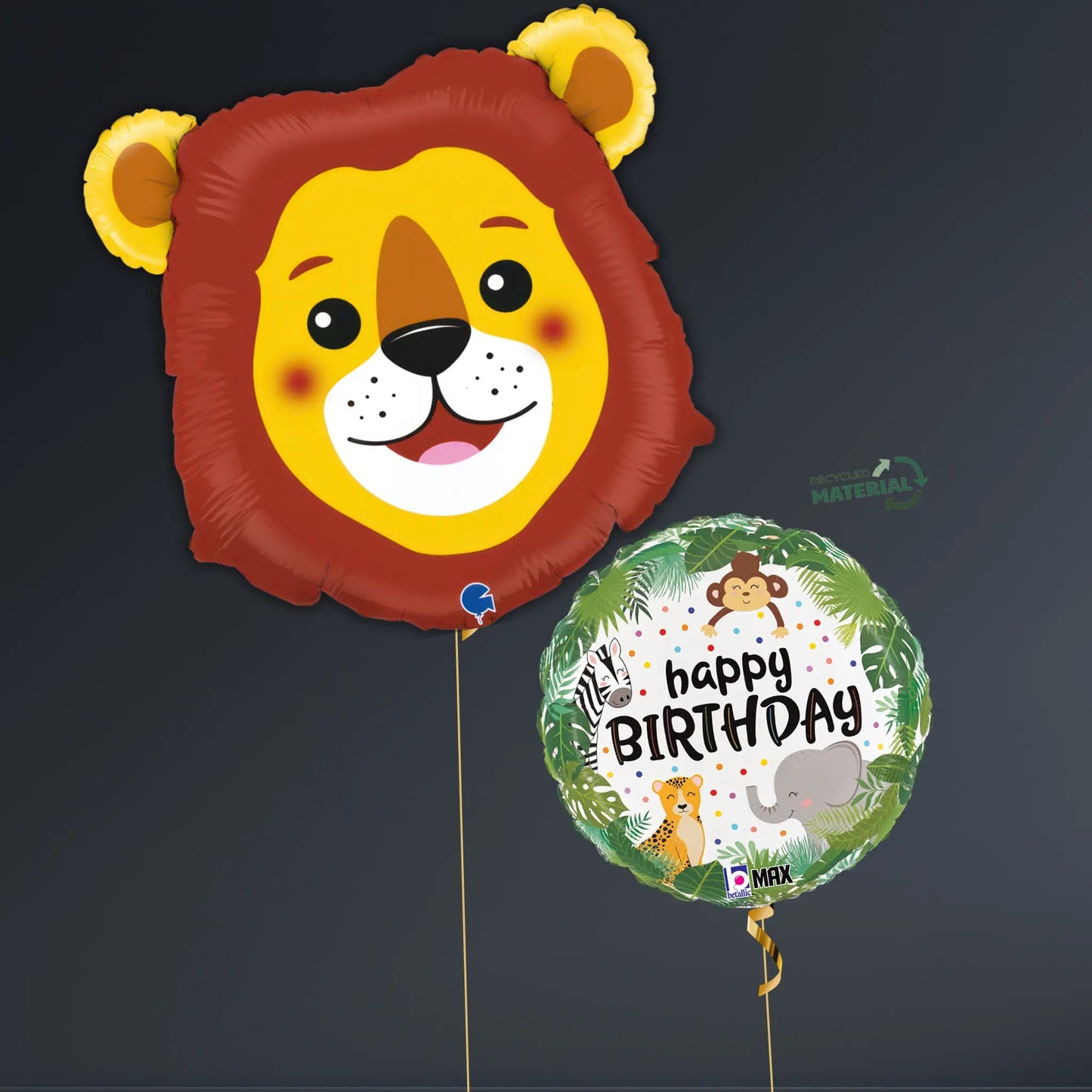 Lion Jungle Birthday Balloon Package – Foil & Jungle Animal Design | The Party Hut Cheltenham