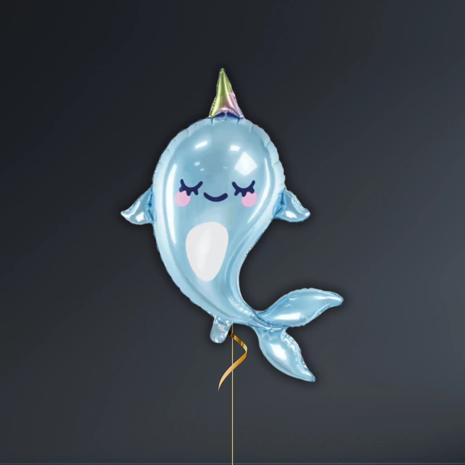 Magical Narwhal and Dolphin Balloon Package - Helium Filled