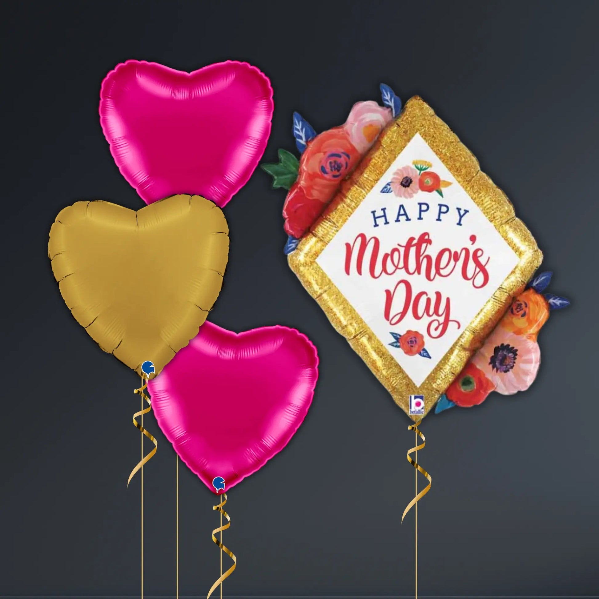 Mother’s Day Floral Foil Balloon – Helium-Filled & Weighted!