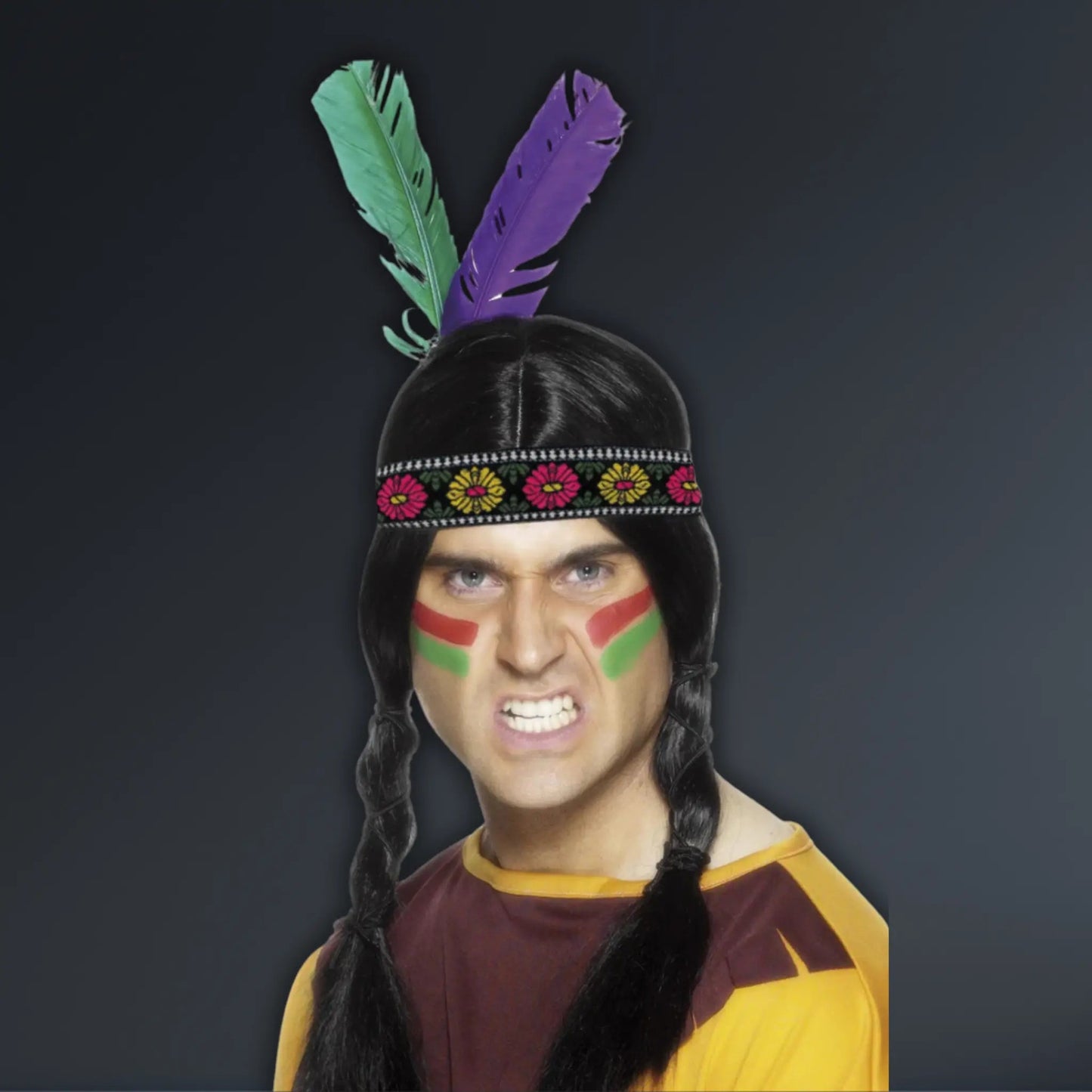 Native American Inspired Feathered Headband, Multi Coloured | The Party Hut Cheltenham