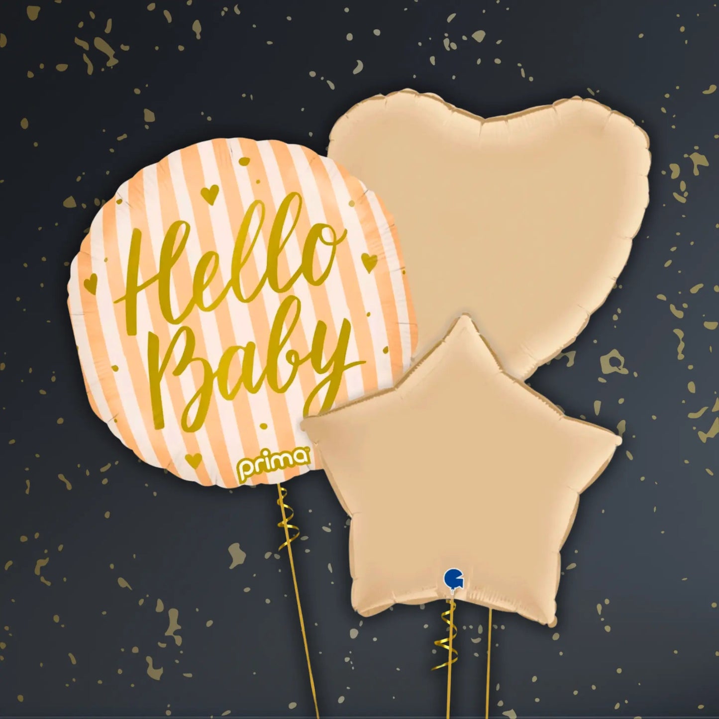 Hello Baby Peach Balloon Package - Helium Filled | The Party Hut Cheltenham