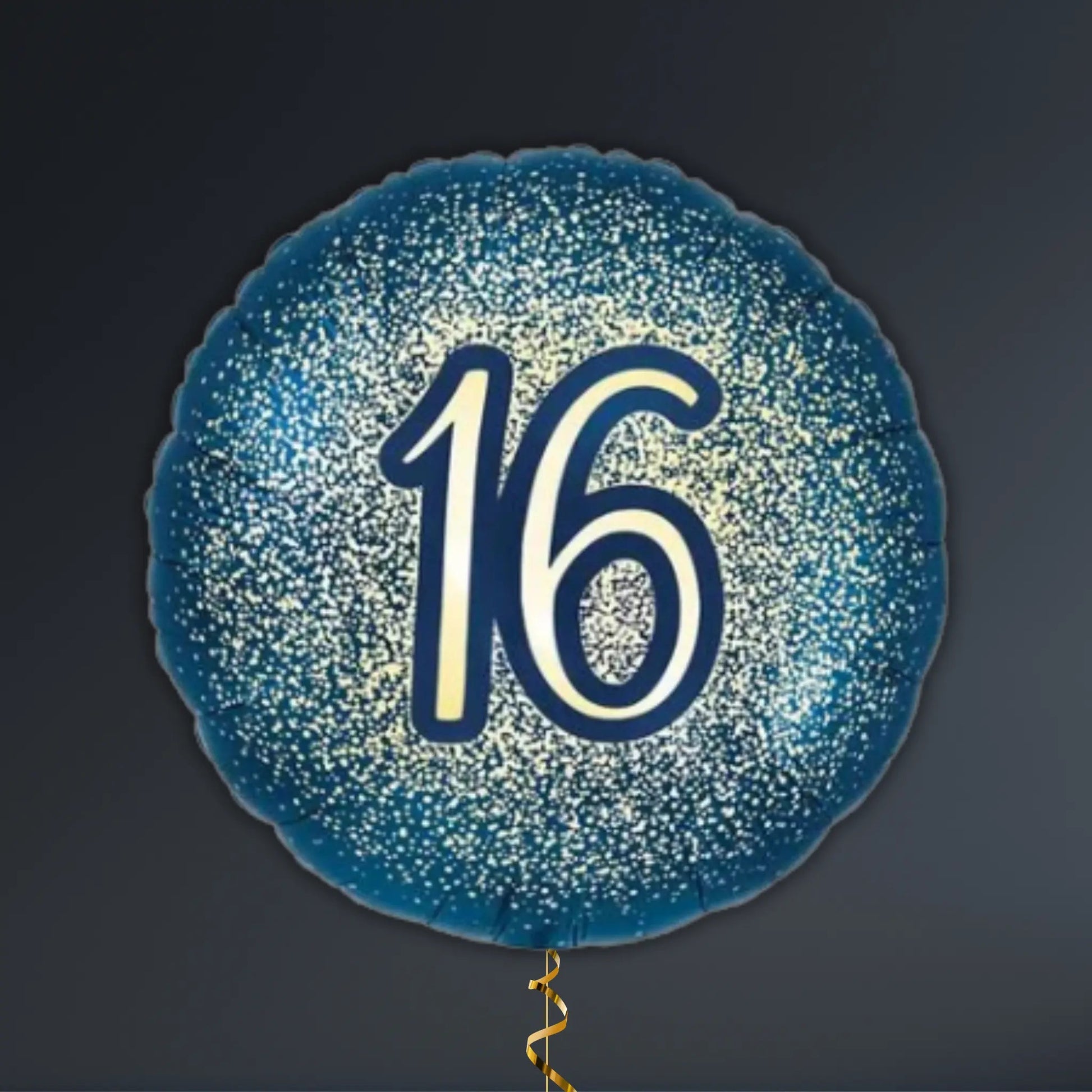 Navy and Gold 16th Birthday Balloon Package - Helium Filled