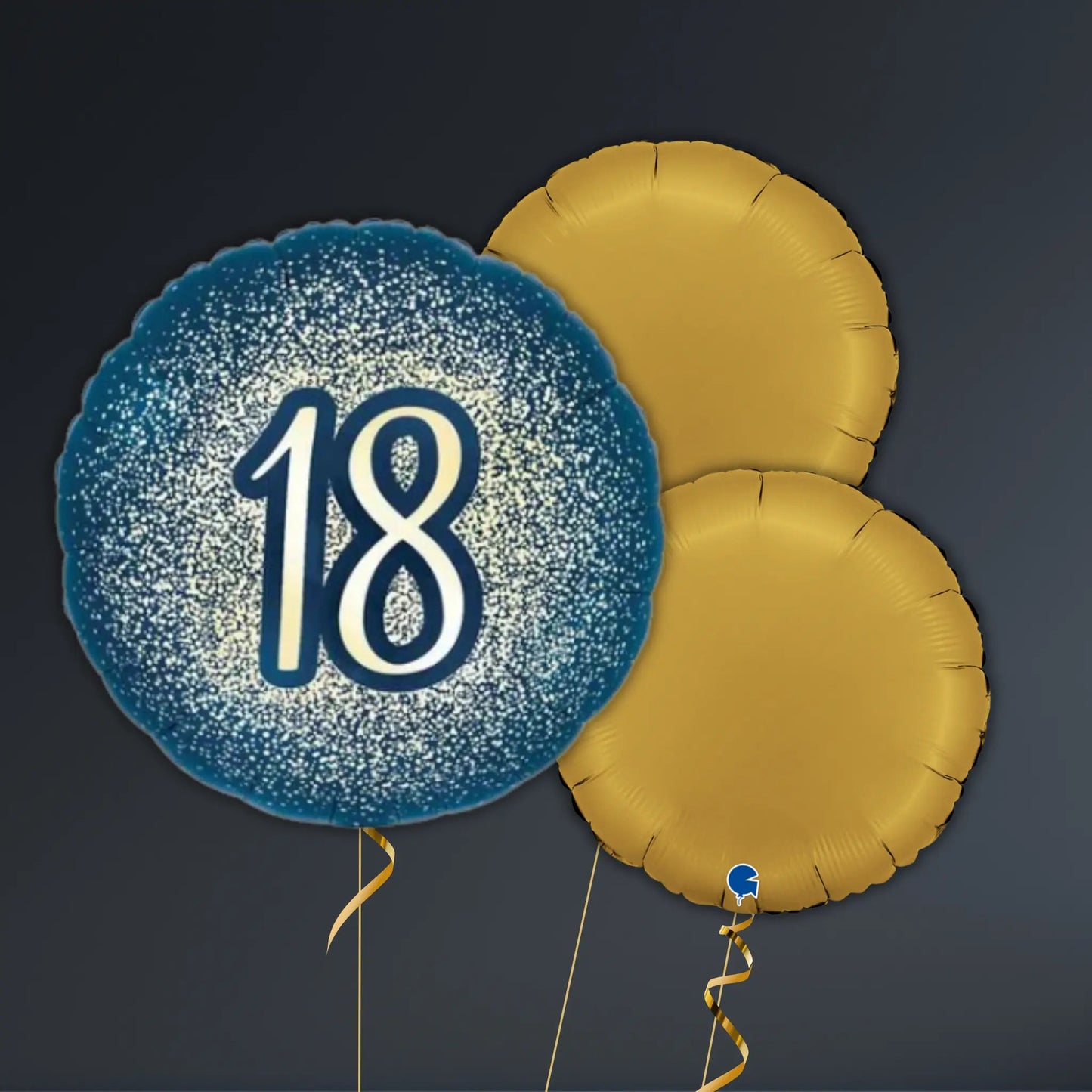 Navy and Gold 18th Birthday Balloon Package - Helium Filled | The Party Hut Cheltenham