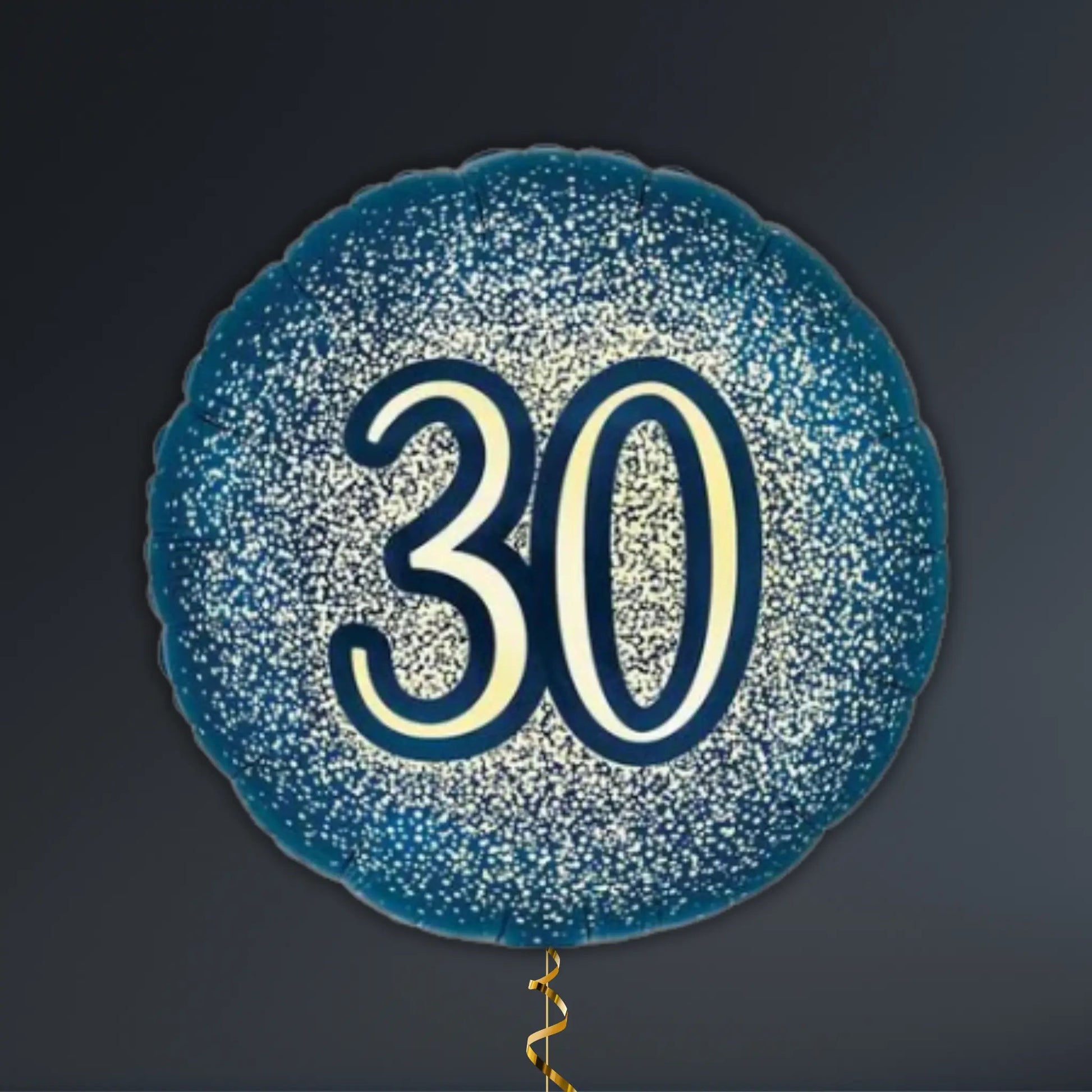 Navy and Gold 30th Birthday Balloon Package - Helium Filled