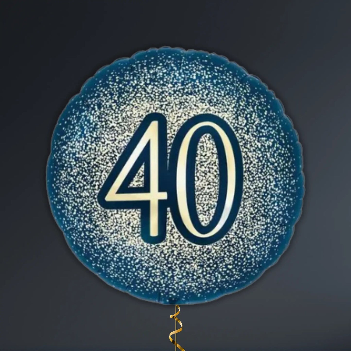 Navy and Gold 40th Birthday Balloon Package - Helium Filled | The Party Hut Cheltenham