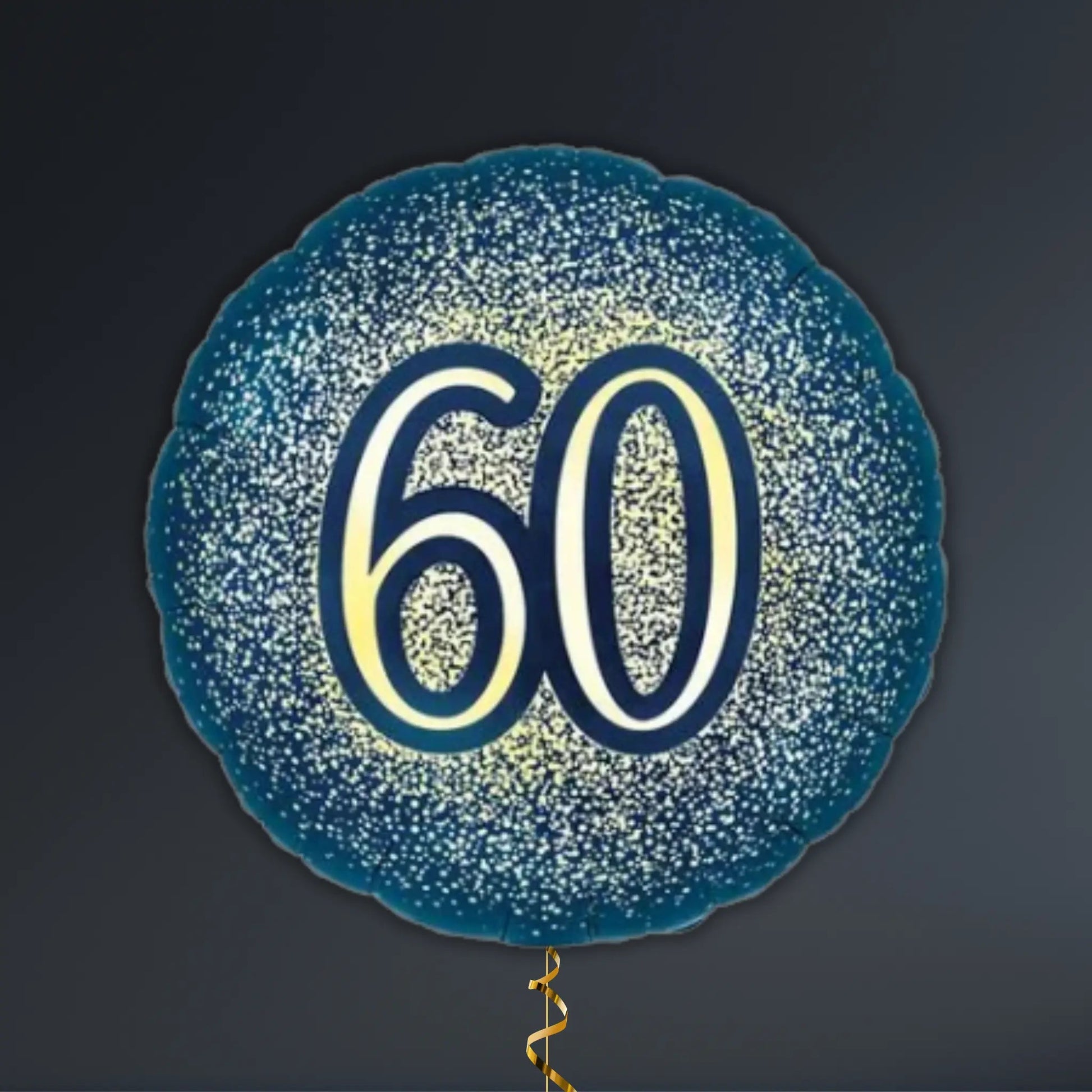 Navy and Gold 60th Birthday Balloon Package - Helium Filled