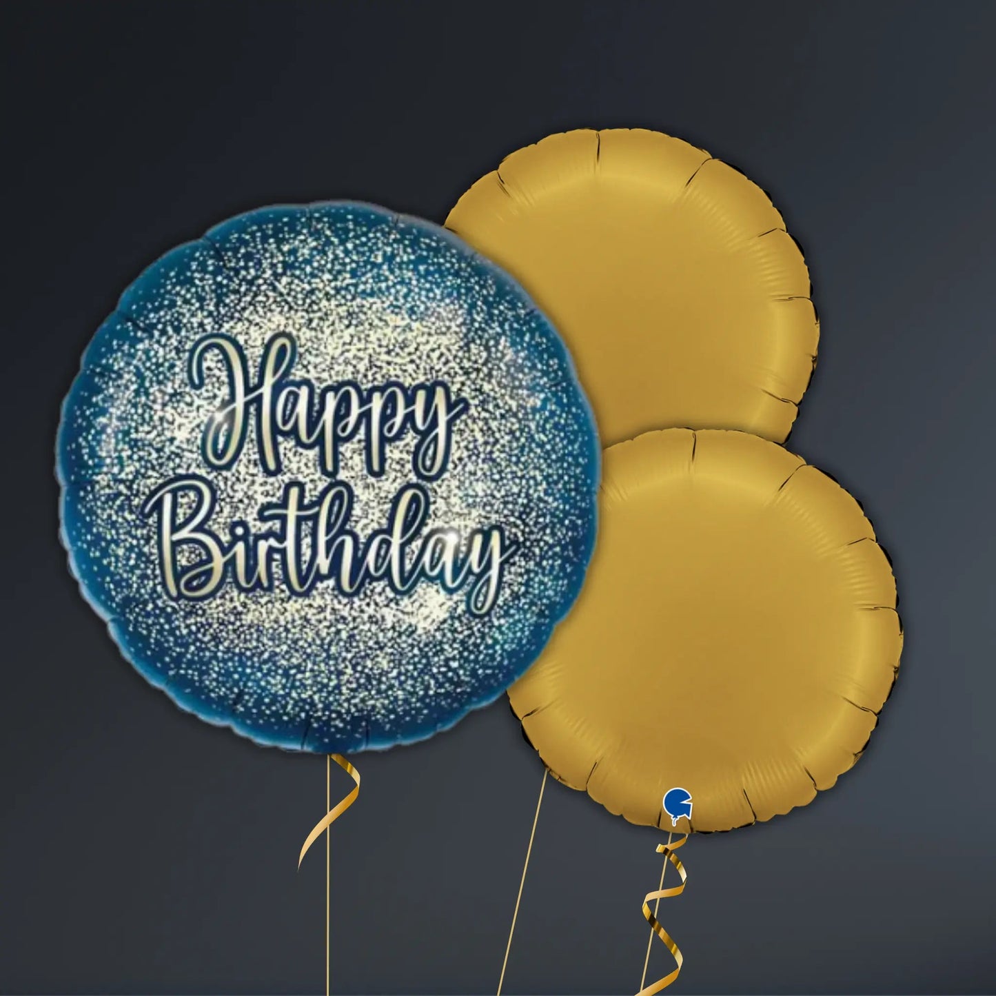Navy and Gold Birthday Balloon Package - Helium Filled | The Party Hut Cheltenham