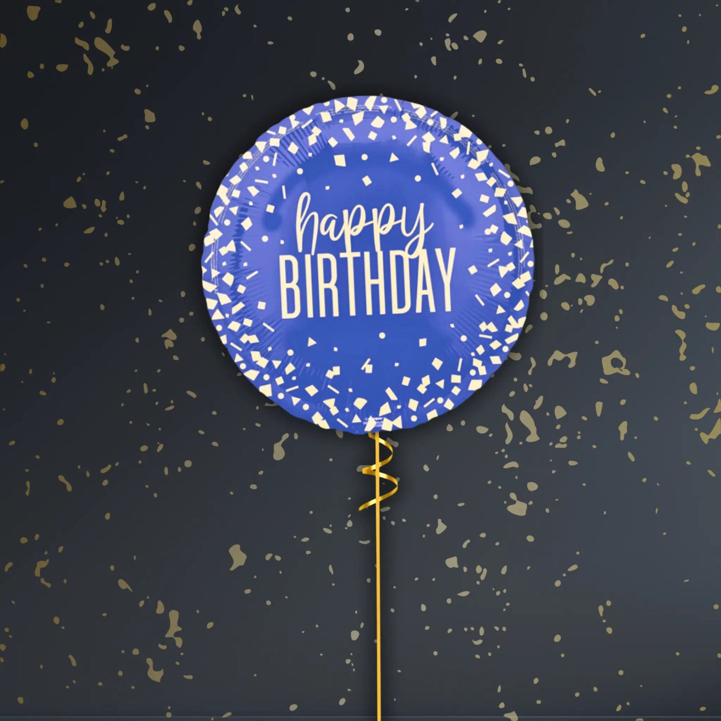 Navy and Gold Confetti Balloon Package - Helium Filled | The Party Hut Cheltenham